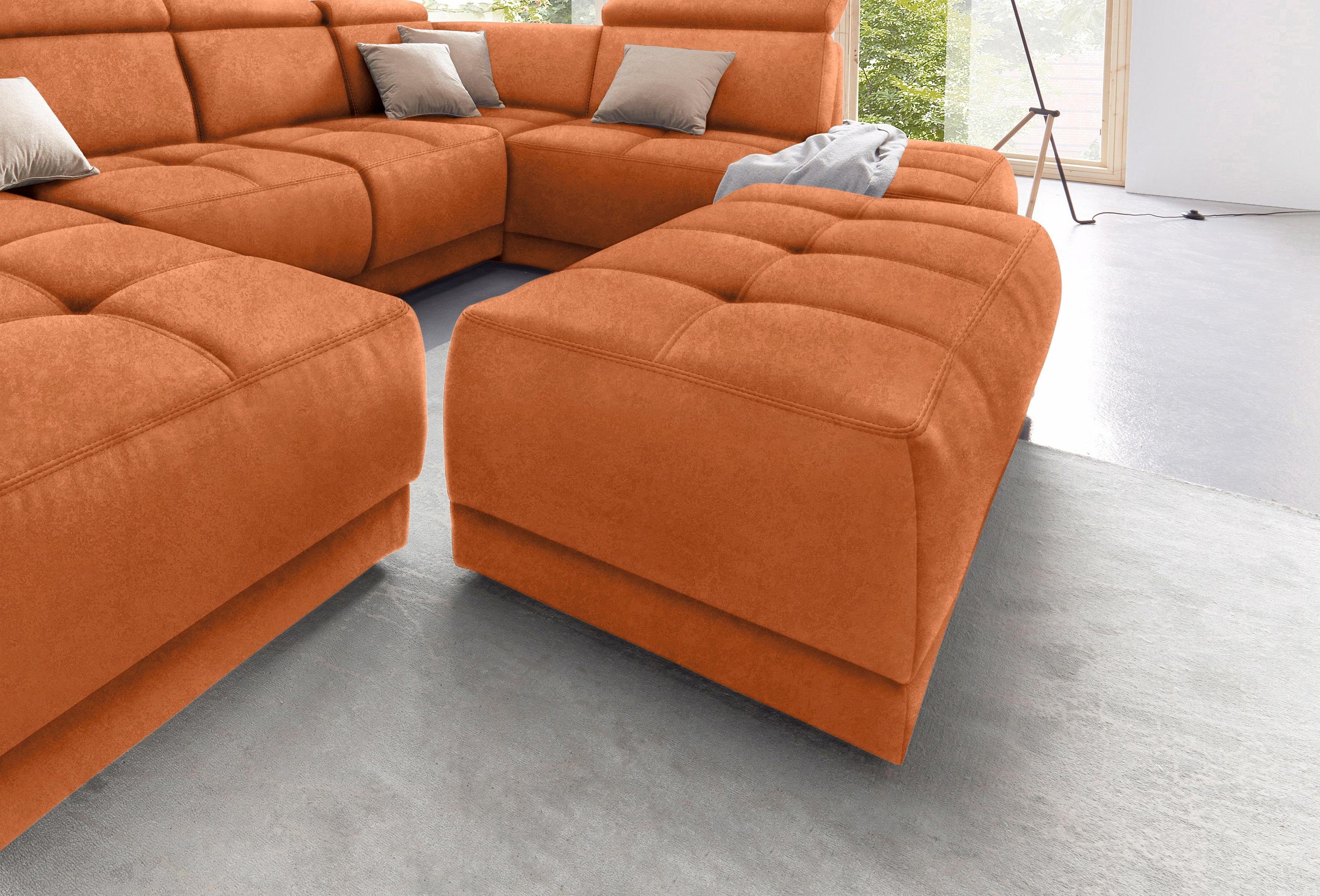 DOMO collection Hocker AVA hockers maat Microvezel PRIMABELLE oranje