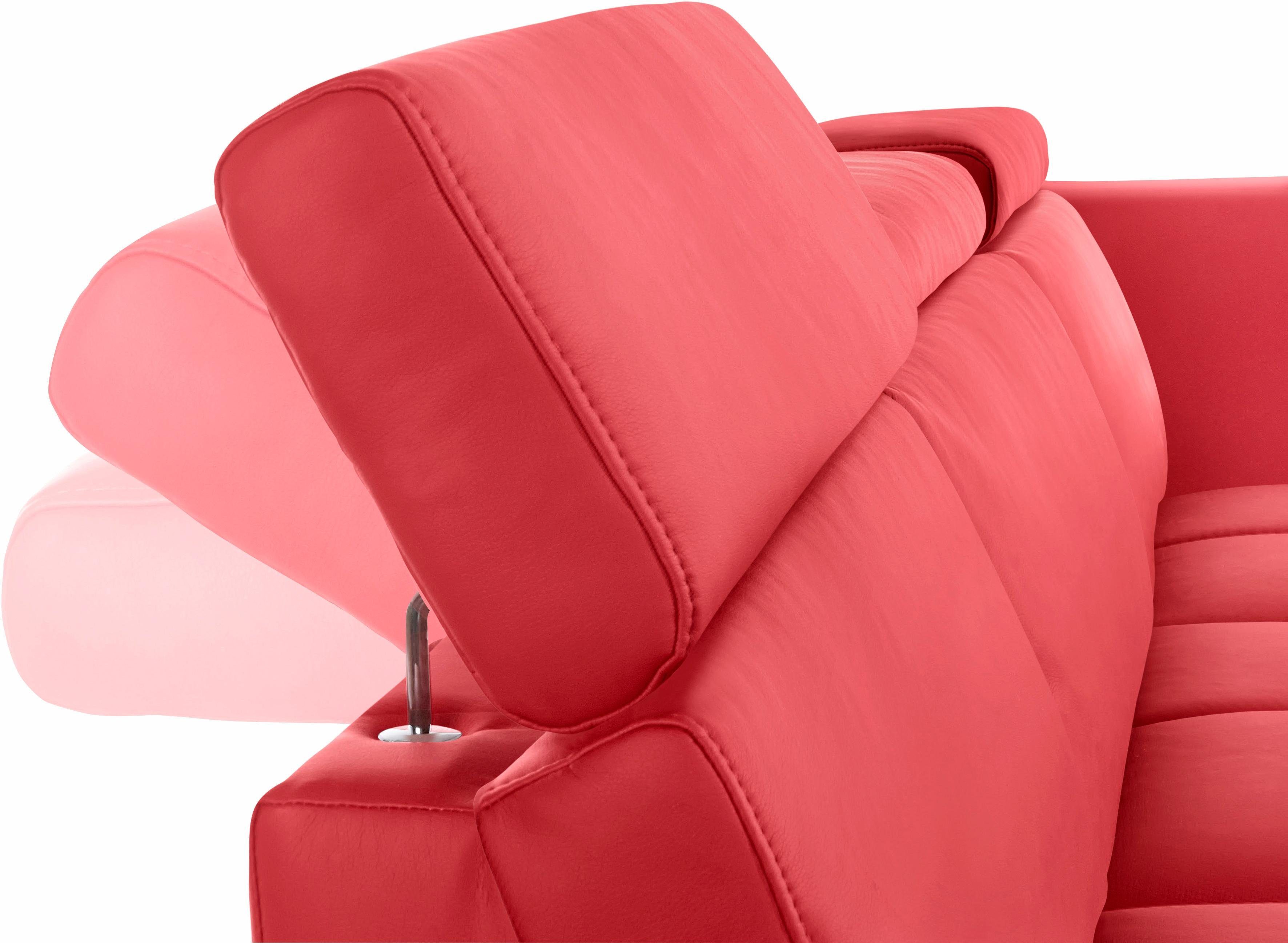 DOMO collection Hoekbank Ava, moderne zitstiksels met mooie dubbele naad, comfortabel, L-vorm