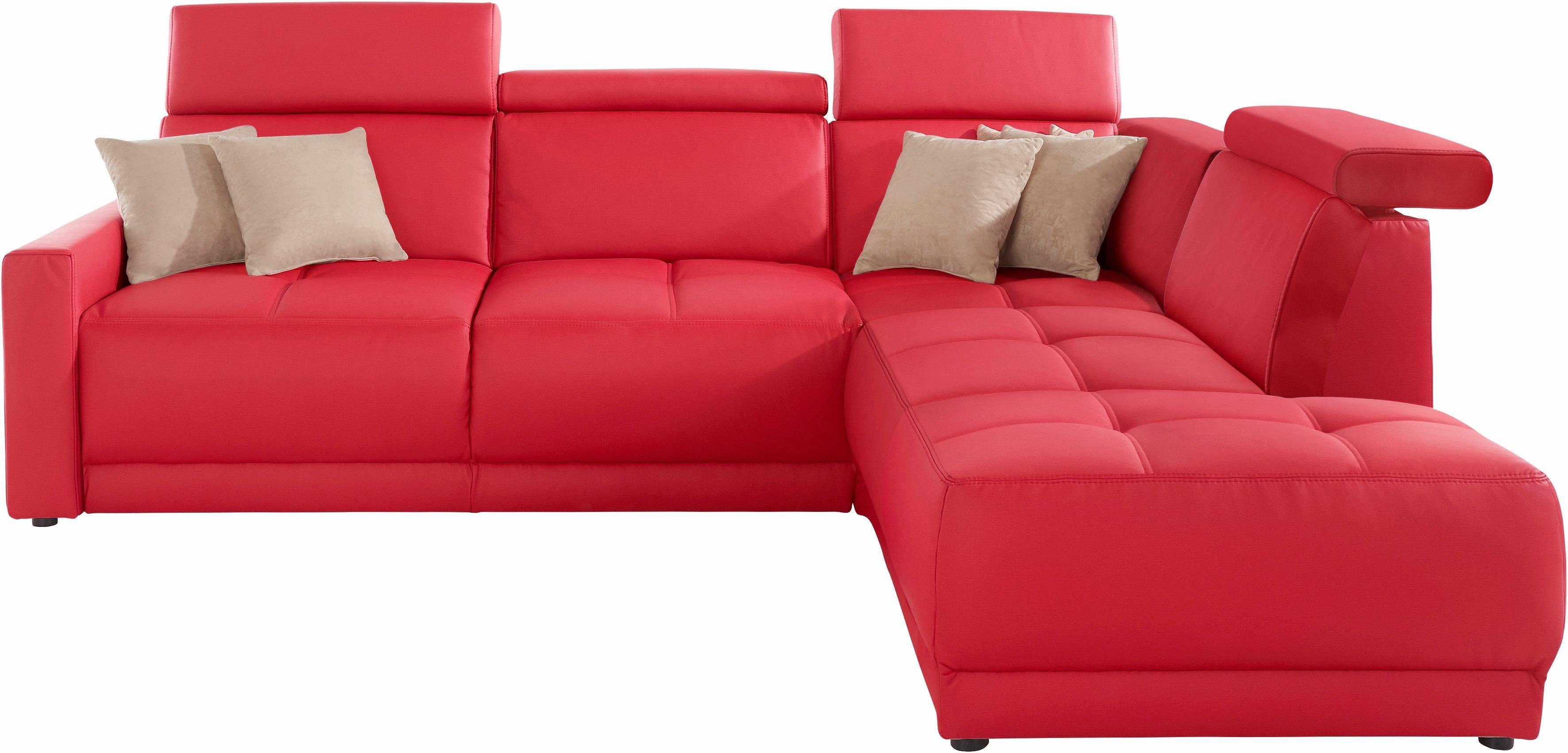 DOMO collection Hoekbank Ava, moderne zitstiksels met mooie dubbele naad, comfortabel, L-vorm