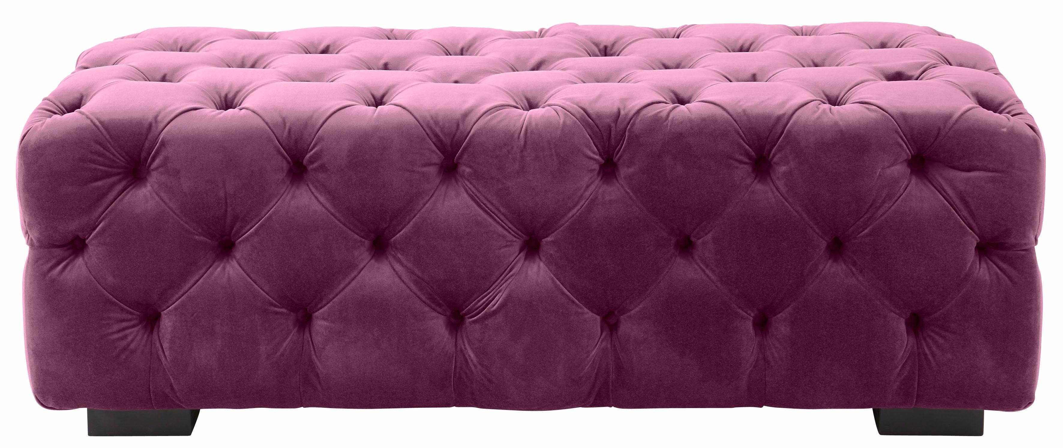Guido Maria Kretschmer Home&Living Hocker Kalina met klassieke chesterfield-capitonnage