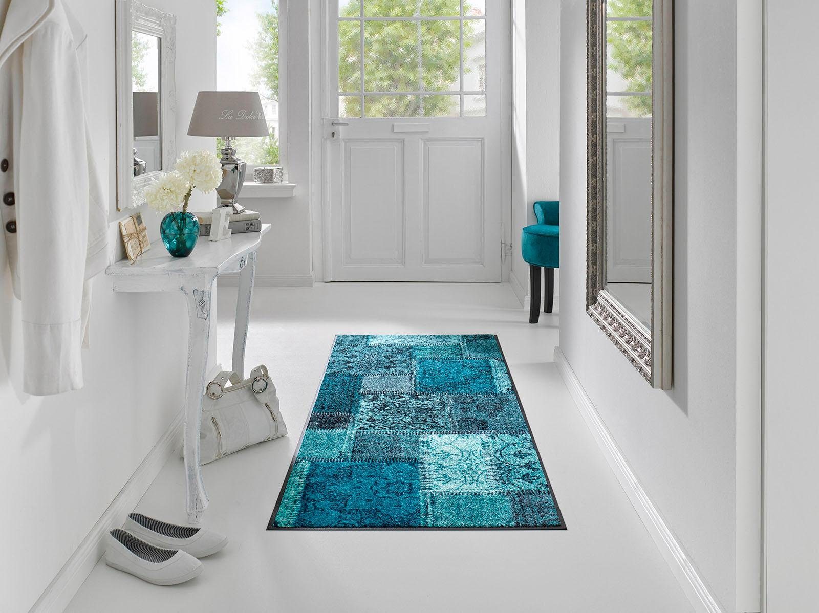 wash+dry by Kleen-Tex Mat Vintage Patches Inloopmat, modern patchworkdesign, antislip, wasbaar