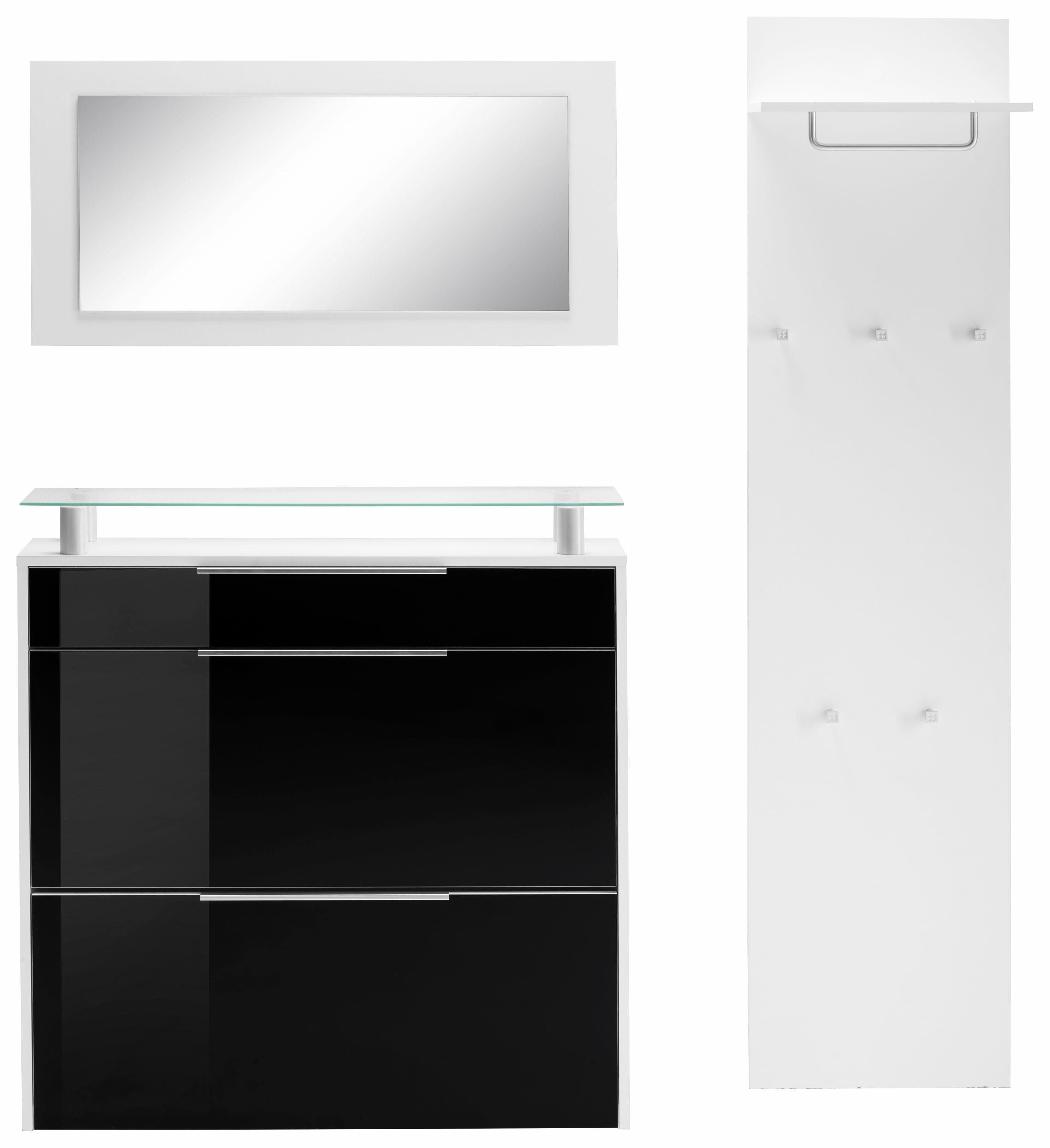 borchardt Möbel Halmeubelset Oliva (3-dlg.), met hangende schoenenkast, paneel en spiegel (set, 3-delig)