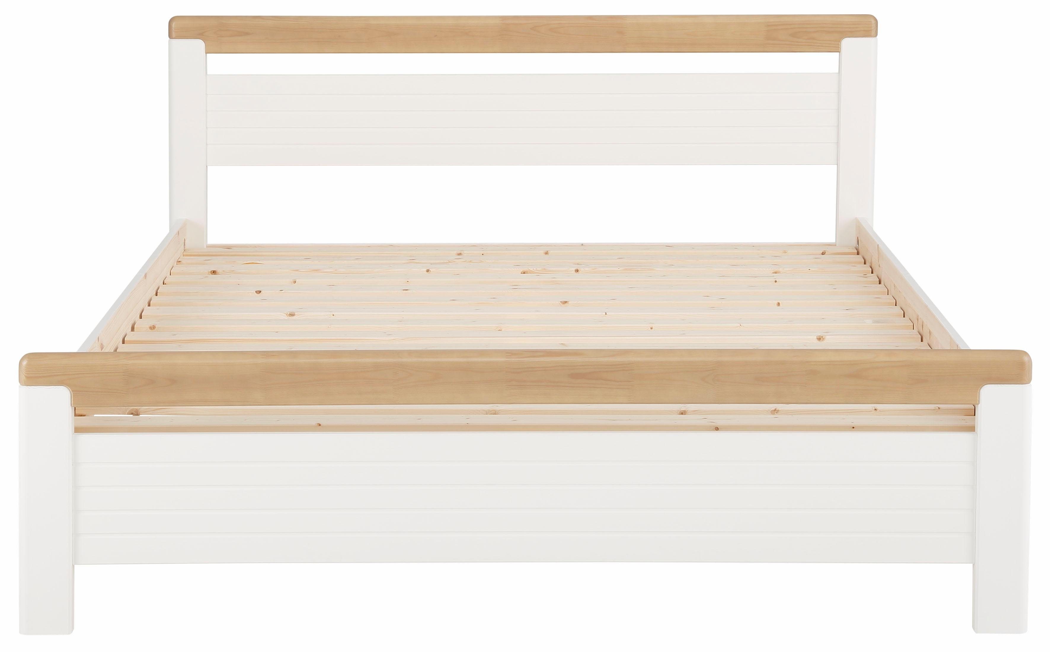 Home affaire Massief houten ledikant "CAPRE" in Scandinavische landhuisstijl in verschillende breedtes verkrijgbaar, gecertificeerd massief hout, latten look