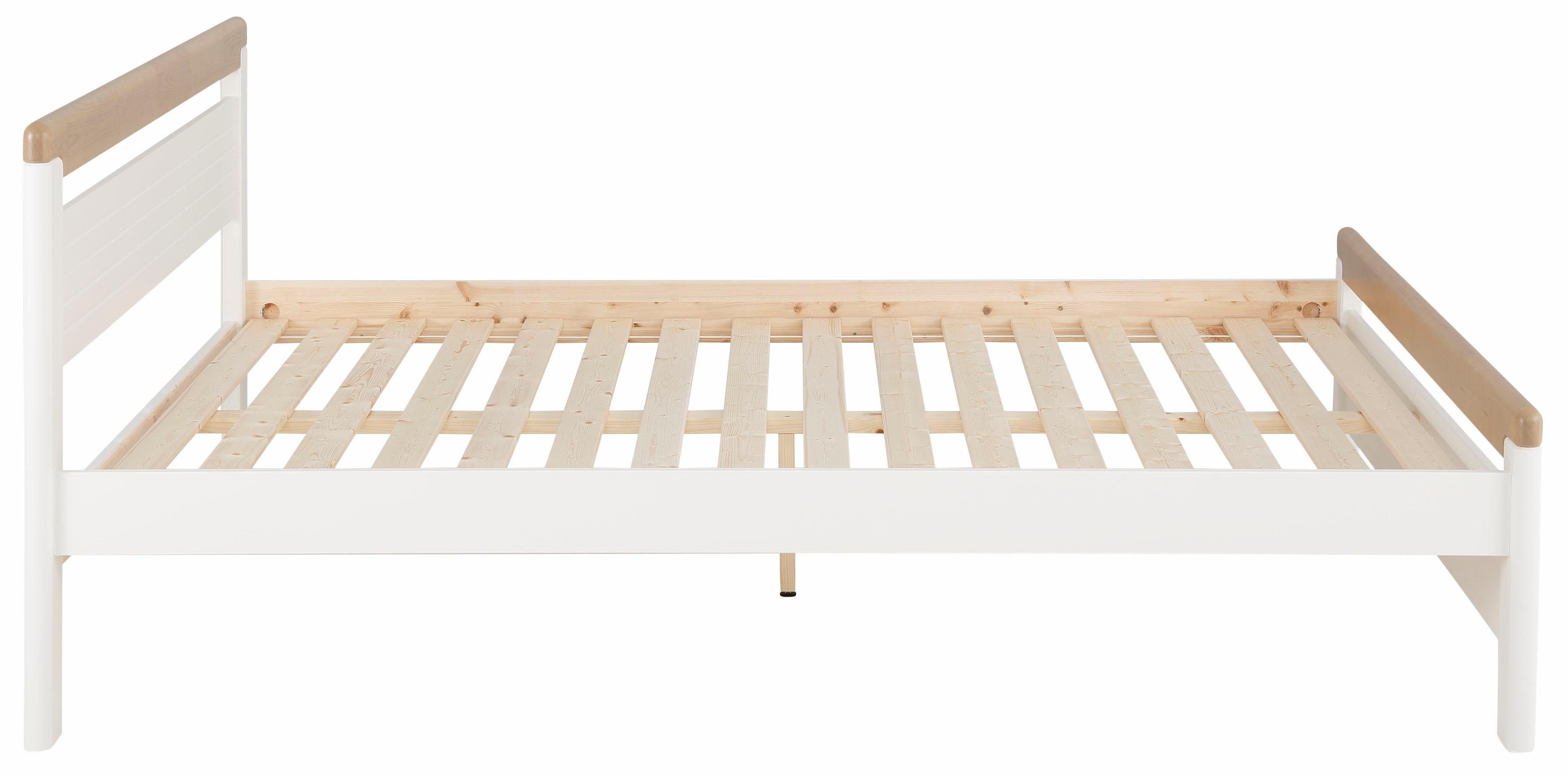Home affaire Massief houten ledikant "CAPRE" in Scandinavische landhuisstijl in verschillende breedtes verkrijgbaar, gecertificeerd massief hout, latten look