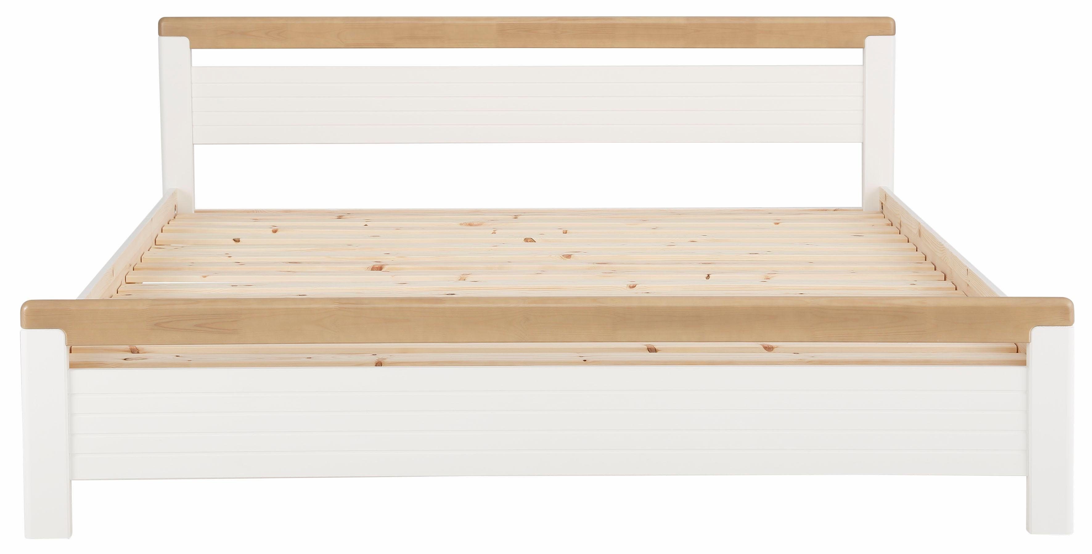 Home affaire Massief houten ledikant "CAPRE" in Scandinavische landhuisstijl in verschillende breedtes verkrijgbaar, gecertificeerd massief hout, latten look