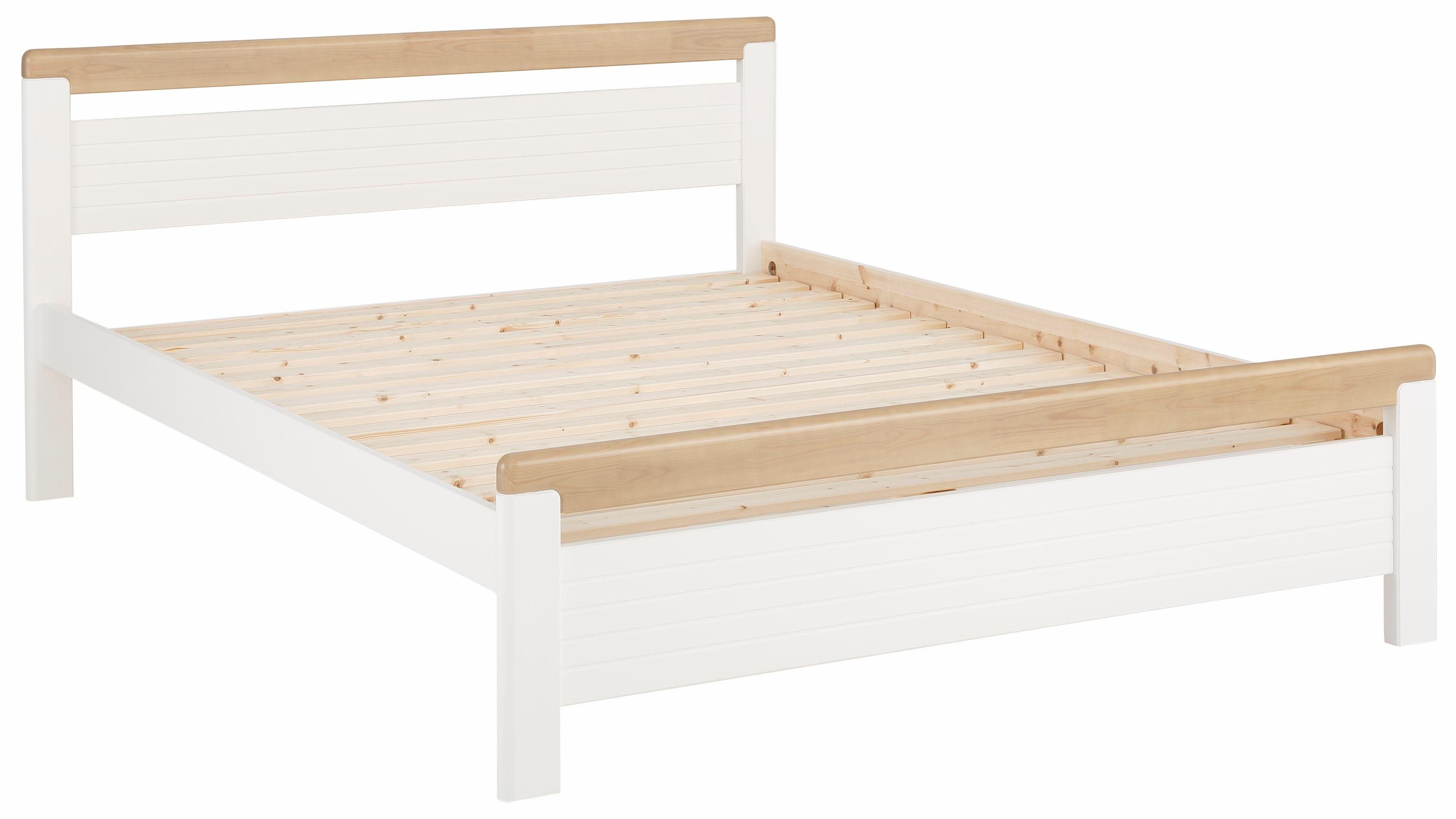 Home affaire Massief houten ledikant "CAPRE" in Scandinavische landhuisstijl in verschillende breedtes verkrijgbaar, gecertificeerd massief hout, latten look