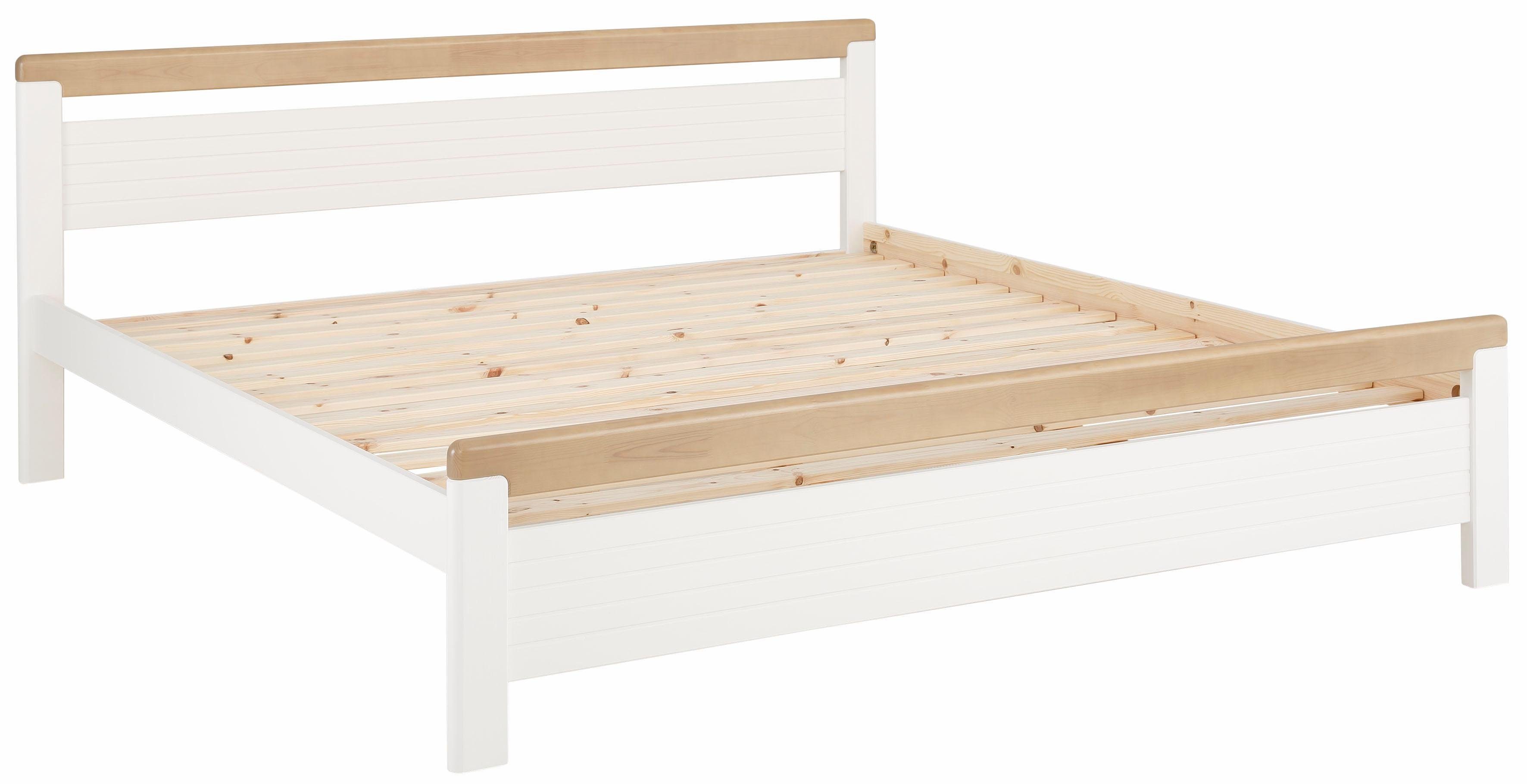 Home affaire Massief houten ledikant "CAPRE" in Scandinavische landhuisstijl in verschillende breedtes verkrijgbaar, gecertificeerd massief hout, latten look
