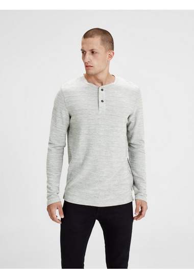 Jack & Jones Grandad gemêleerd T-shirt met lange mouwen Jack & Jones Grandad gemêleerd T-shirt met lange mouwen