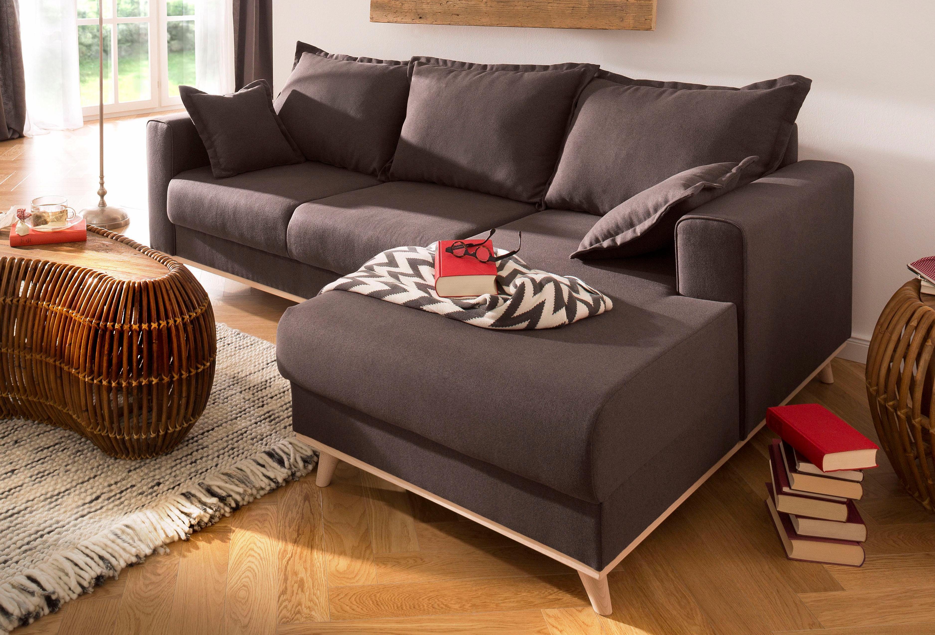 Home affaire Hoekbank Edina L-vorm ook in katoenmix-overtrekstof, in scandinavische stijl