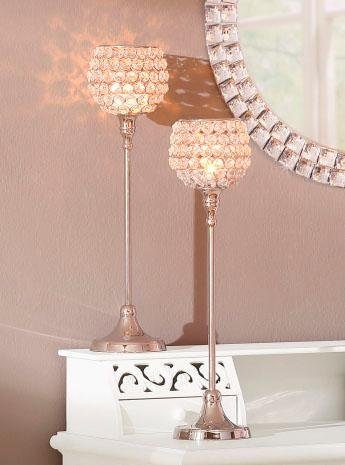 Home affaire Waxinelichthouder Kristal (set, 2 stuks)