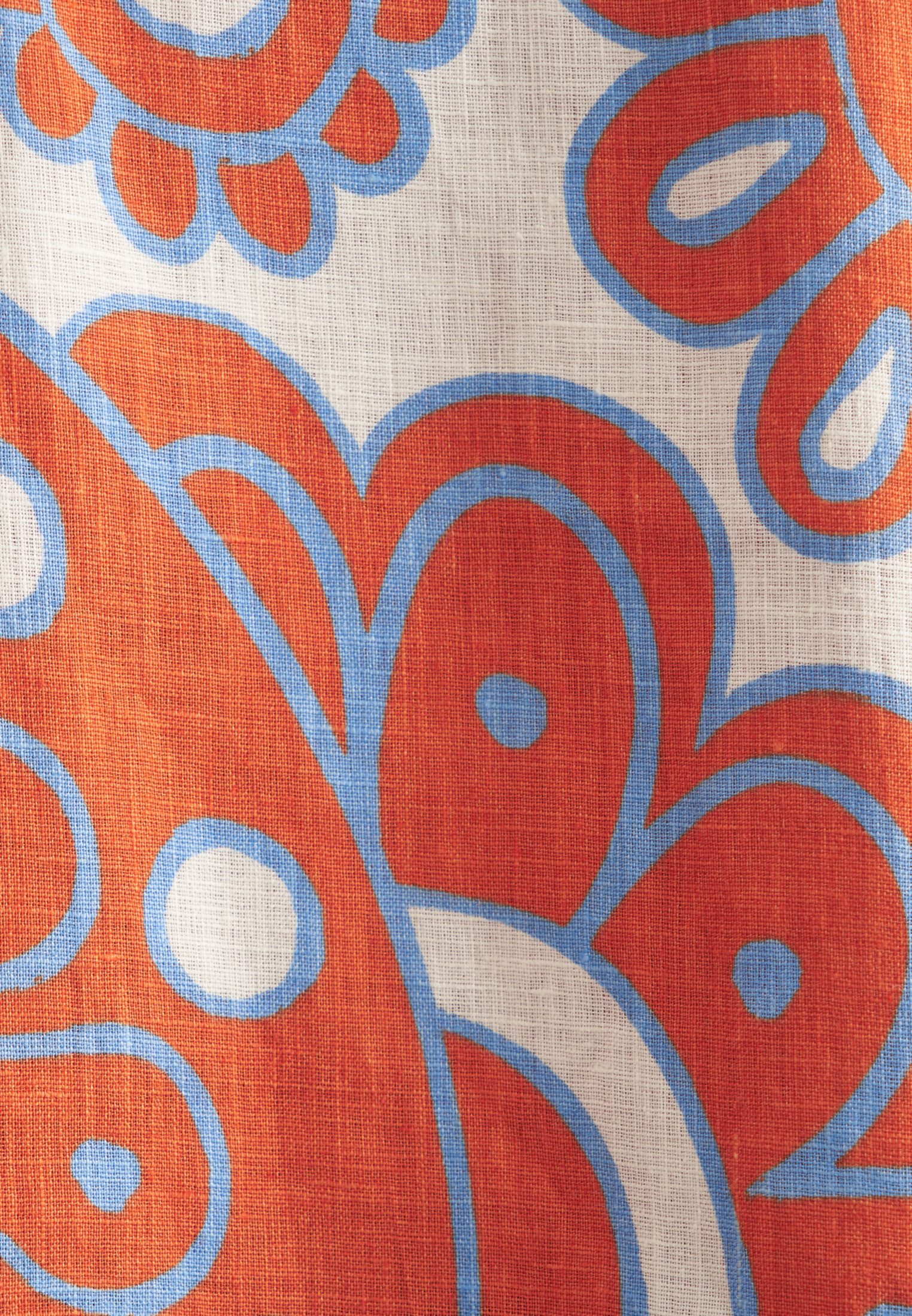 seidensticker Shirtblouse Zwarte roos 3/4-mouw v-hals paisley