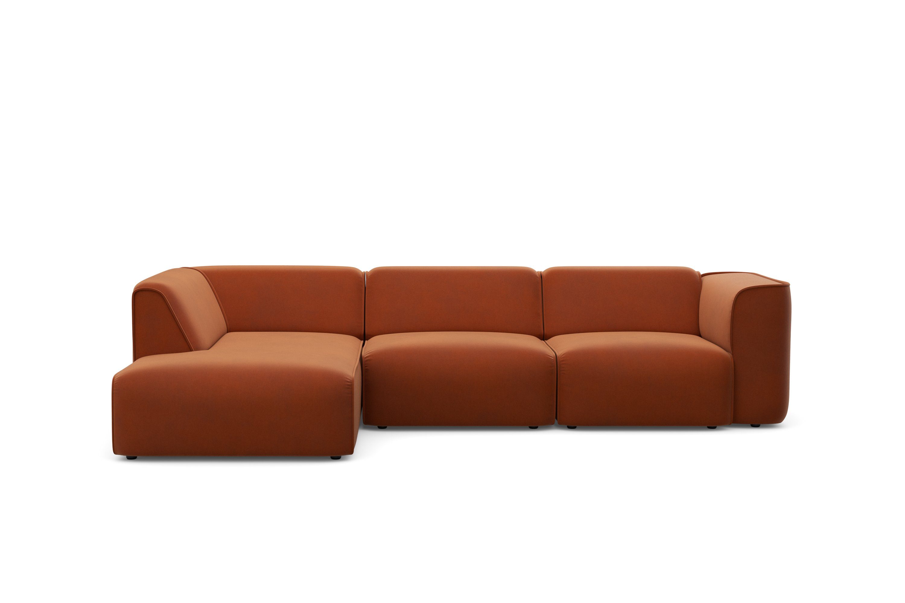 RAUM.ID Hoekbank Merid L-vorm, altijd uitbreidbaar met modules, B/D/H: 295/162/70 cm