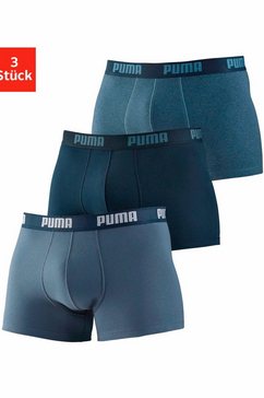 puma boxershort in 3 blauwtinten (set, 3 stuks) blauw