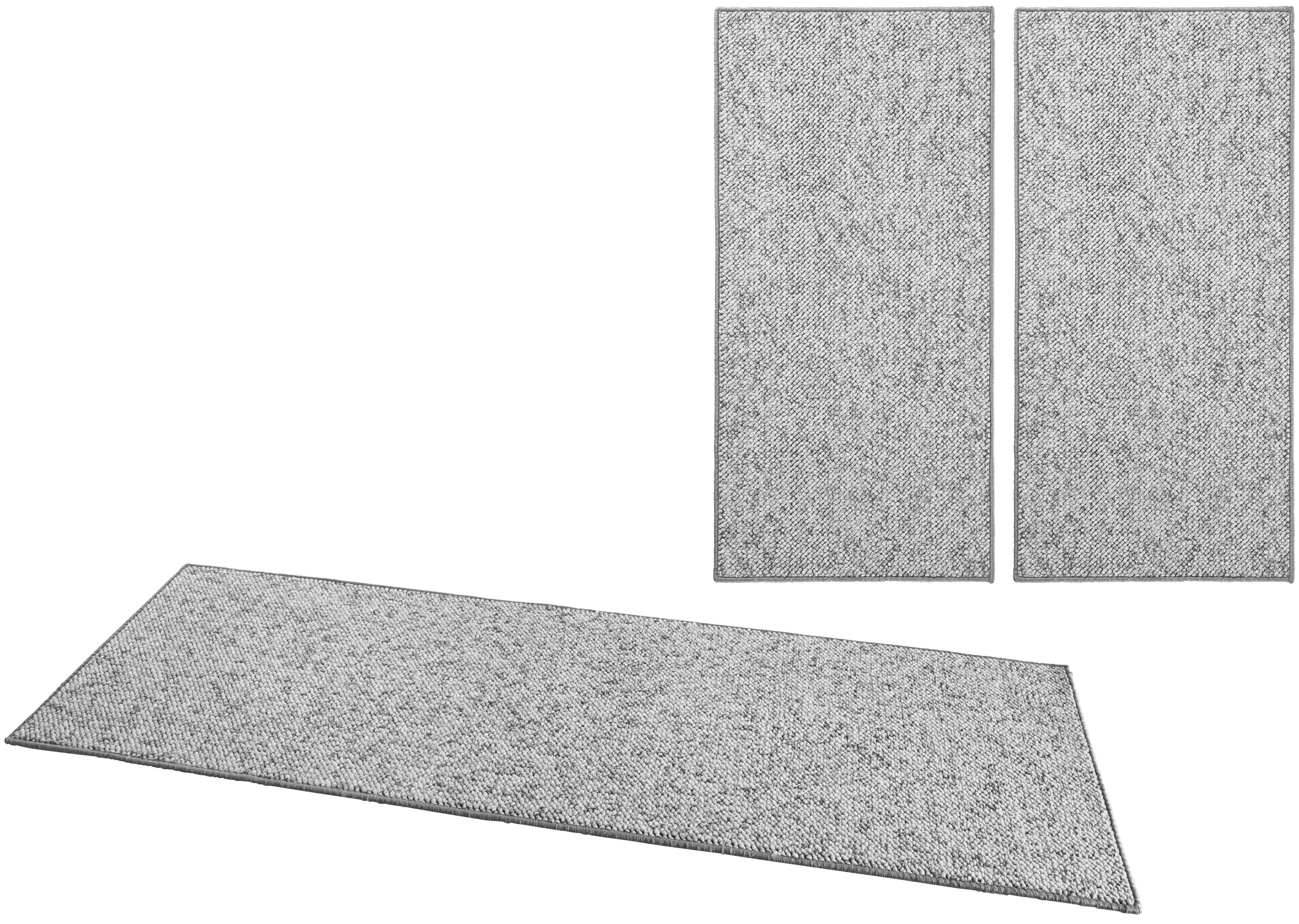 HANSE Home Set slaapkamerkleedjes Wolly 2 Slaapkamerkleed, 3-delige loper set, unikleur, korte pool, bedloper