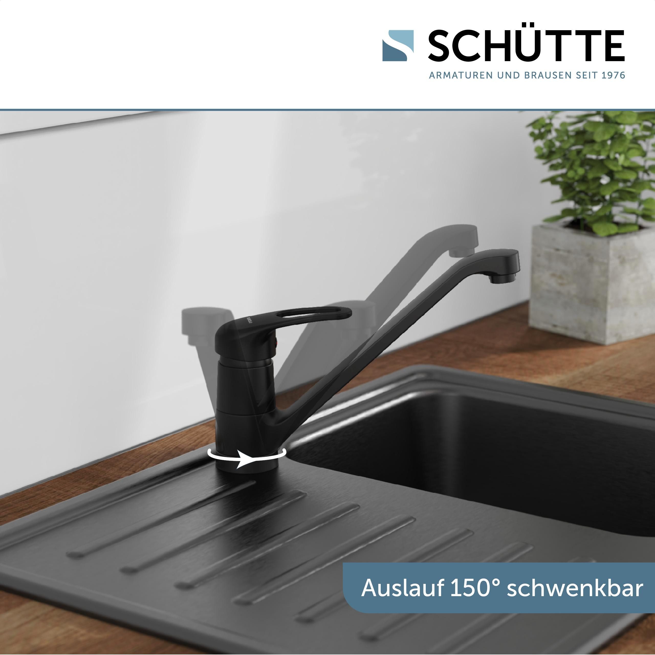 Schütte Gootsteen kraan Grande 150° draaibaar, nauwelijks hoorbare cassette, merk-straalregelaar