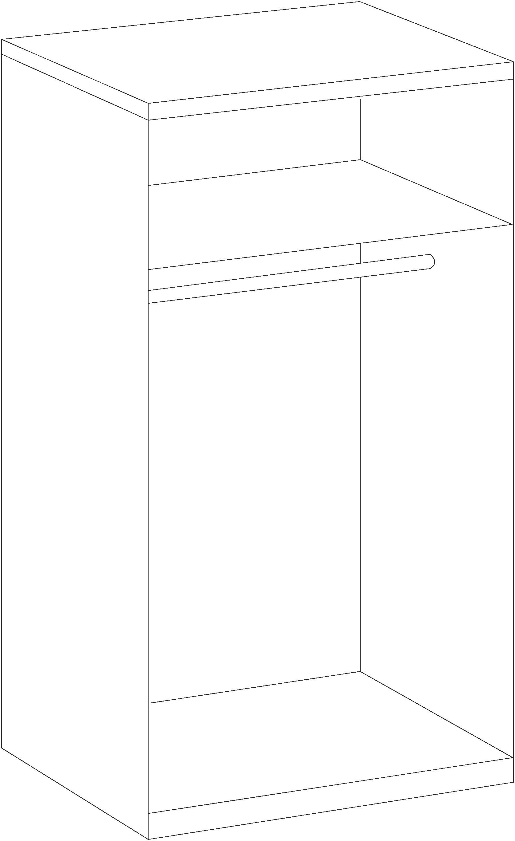 Wimex Kledingkast New York in vele breedtes, 208 of 236 cm hoog