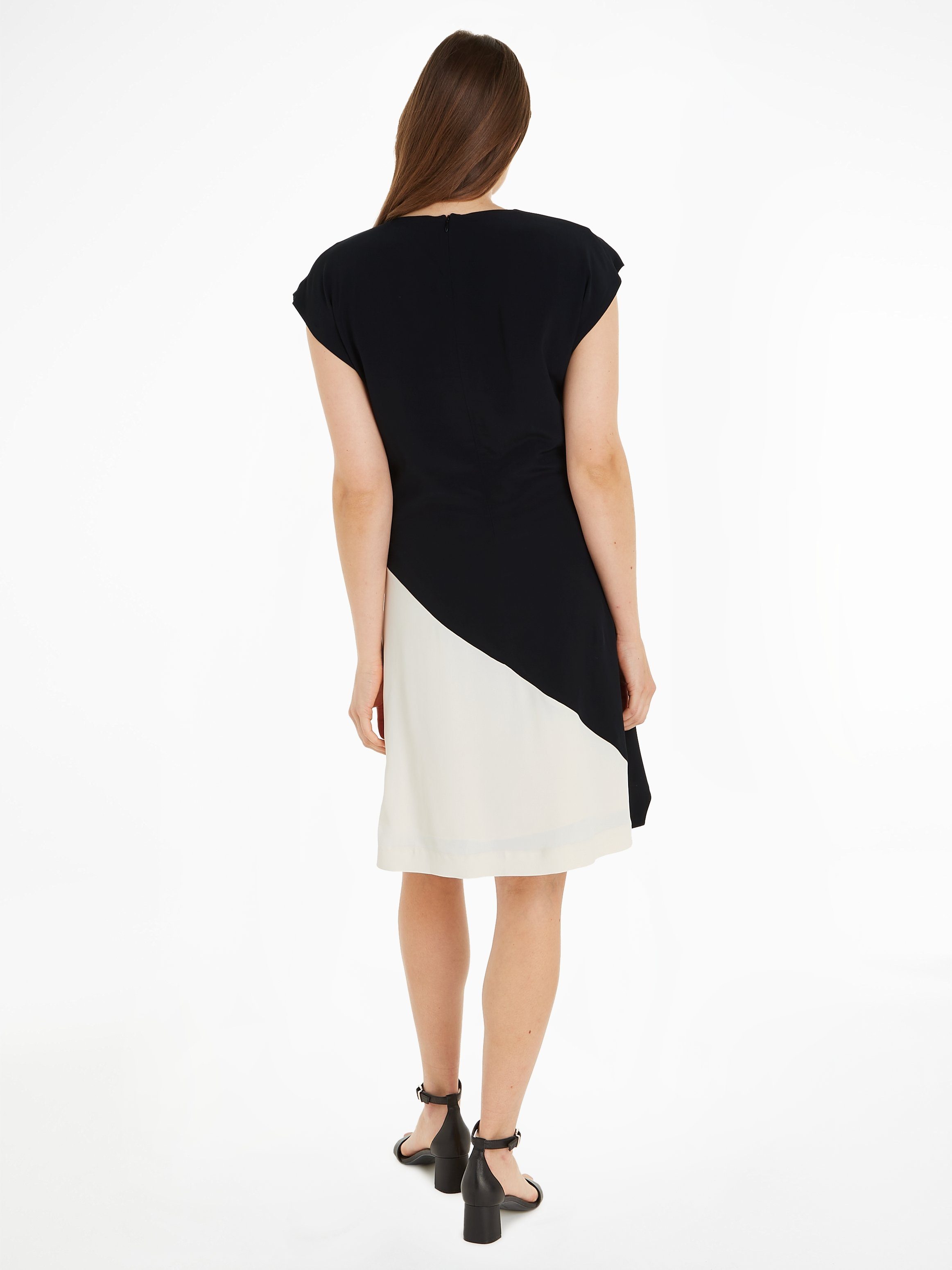 Tommy Hilfiger Blousejurk VISCOSE BLOCKED KNEE DRESS