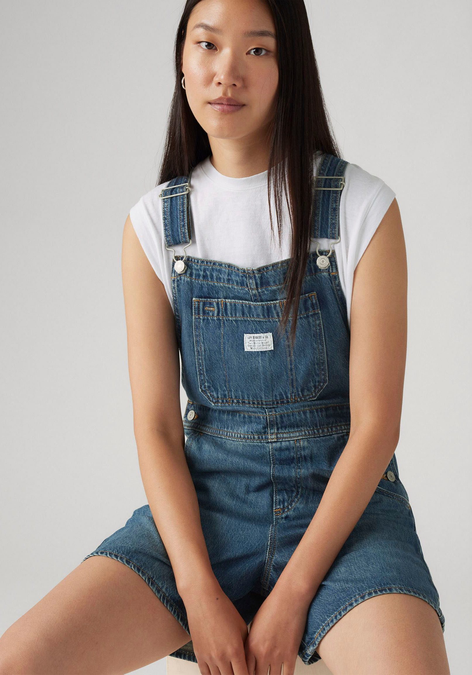 Levi's® Tuinbroek UTILITY SHORTALL in five-pocketsstijl