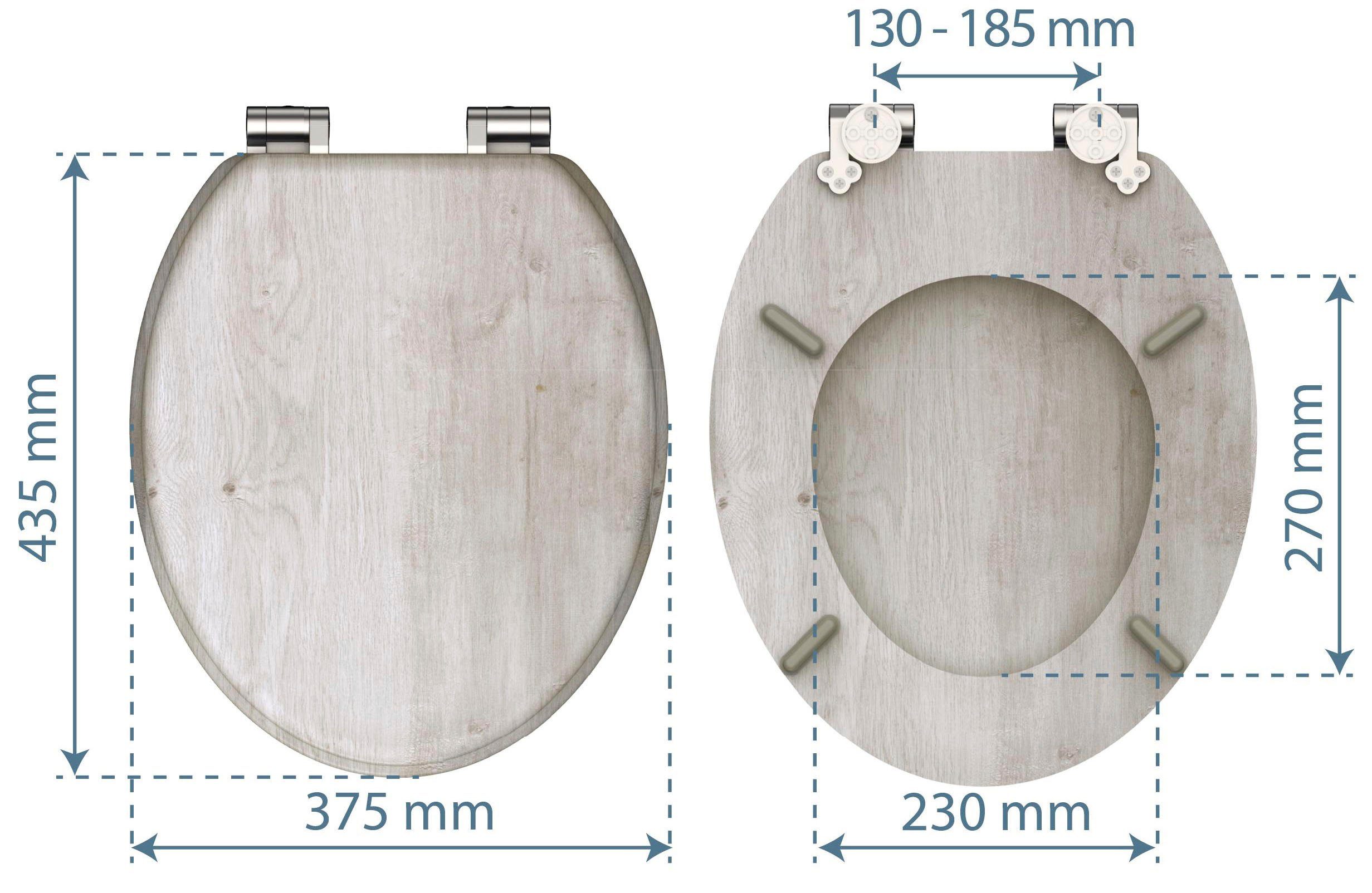 Schütte Toiletzitting Light Wood met softclosemechanisme en mdf-kern