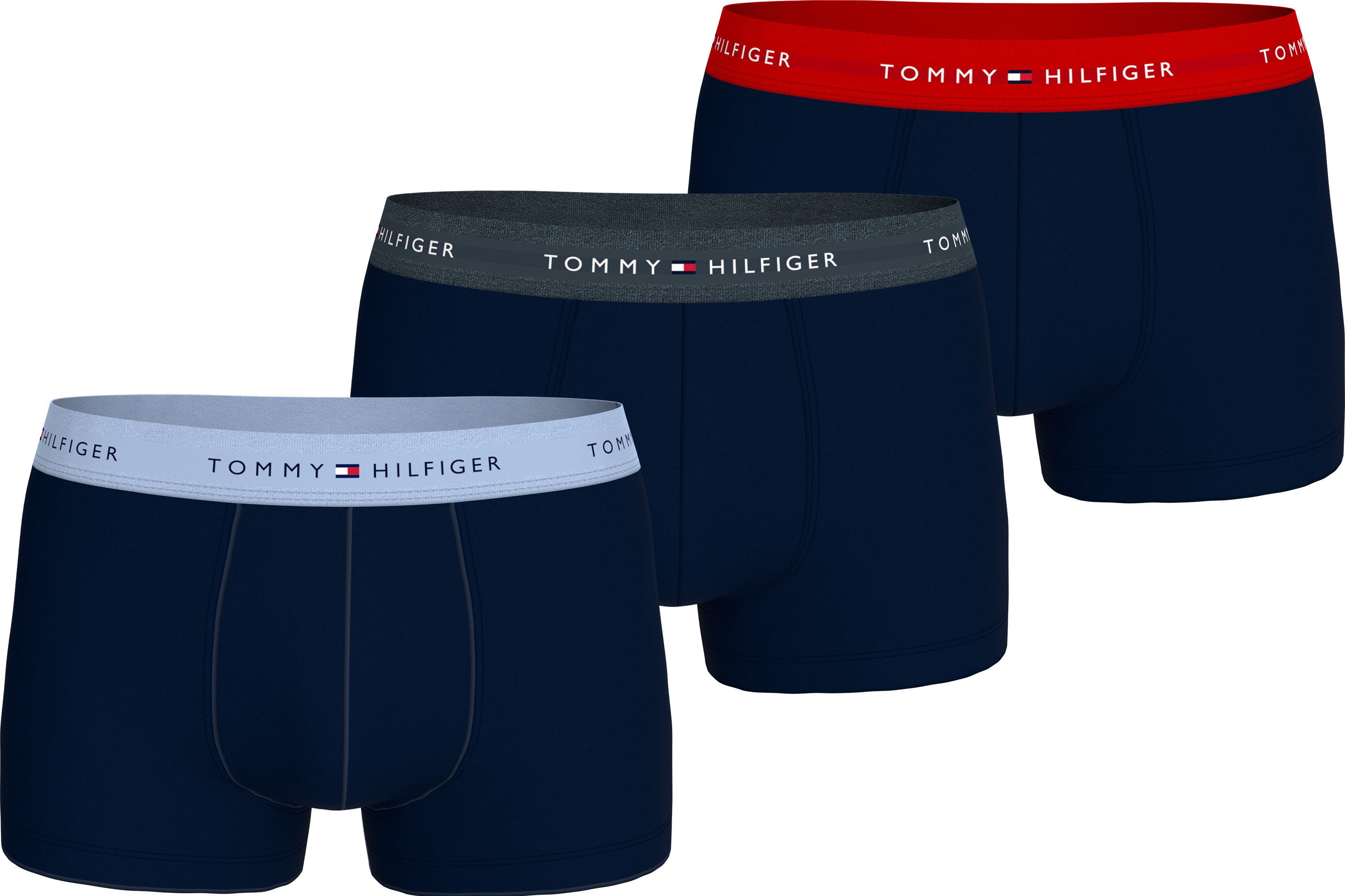 Tommy Hilfiger Underwear Boxershort 3P WB TRUNK met contrasterende logo-band (3 stuks)