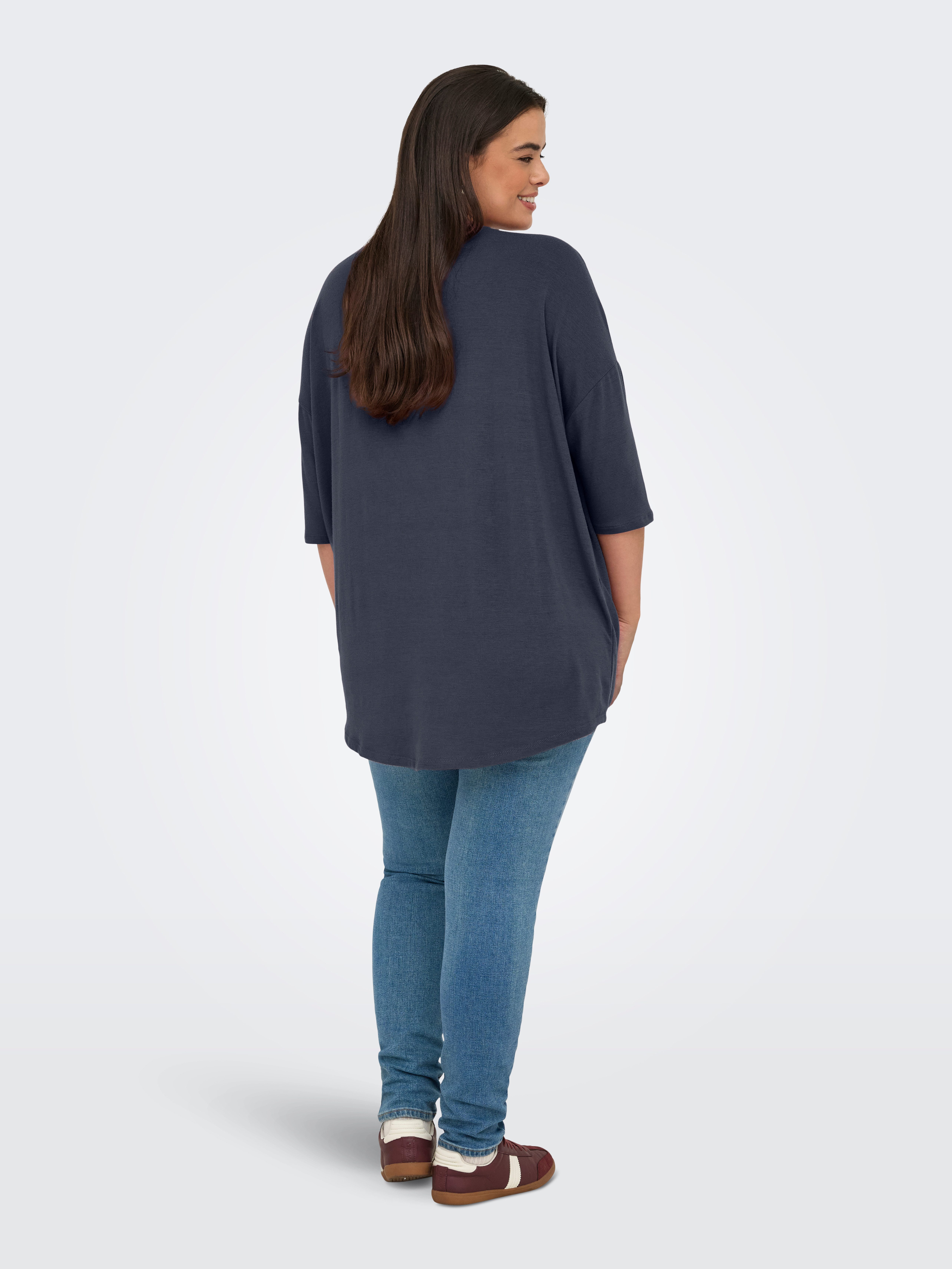 ONLY CARMAKOMA Shirt met 3/4 mouwen CARLAMOUR 3/4 TOP JRS NOOS