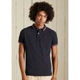 superdry poloshirt tipped polo blauw