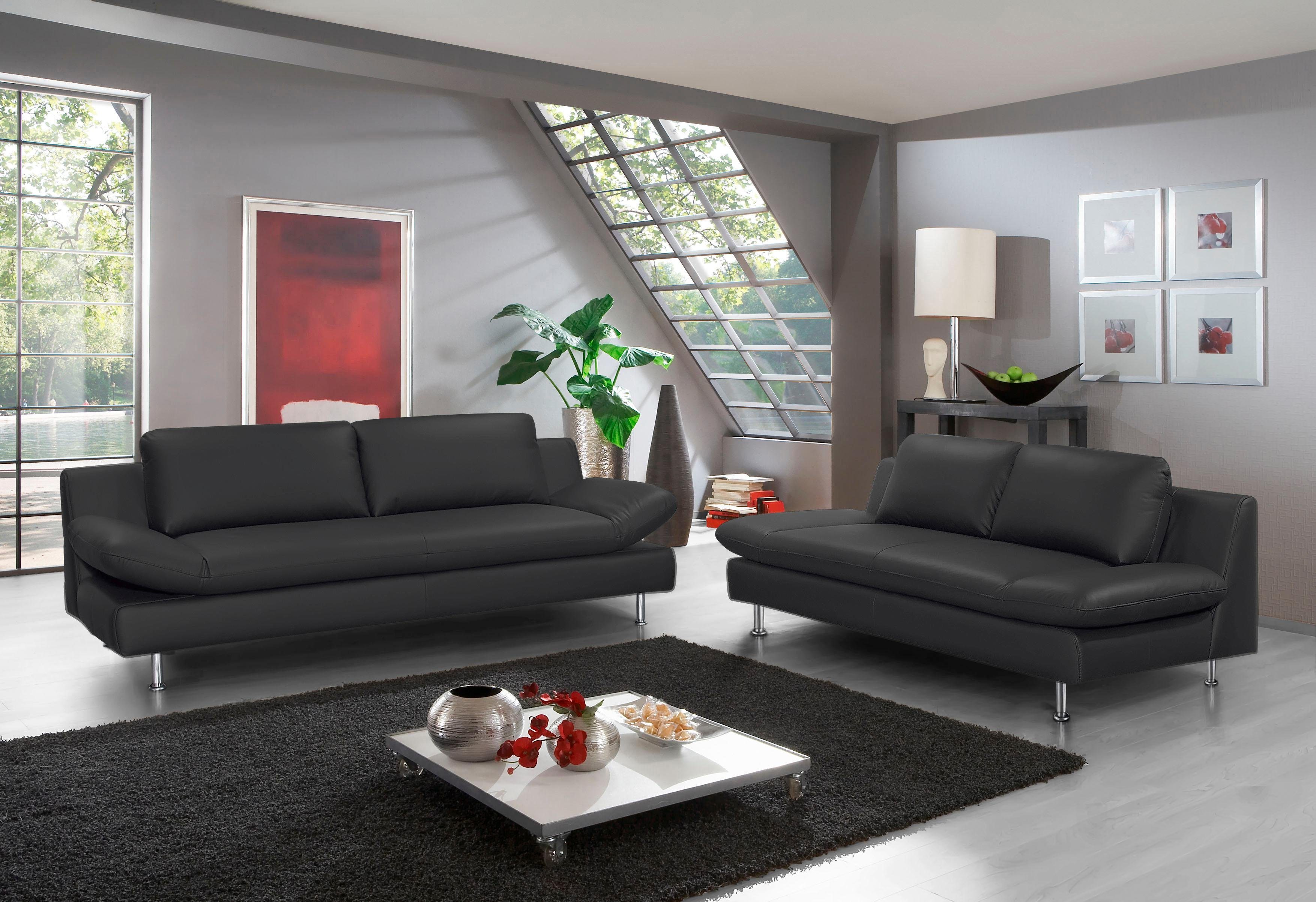 Places of Style Zithoek Redding bestaande uit 2 en 3 zits (set, 2-delig) zwart, zithoeken