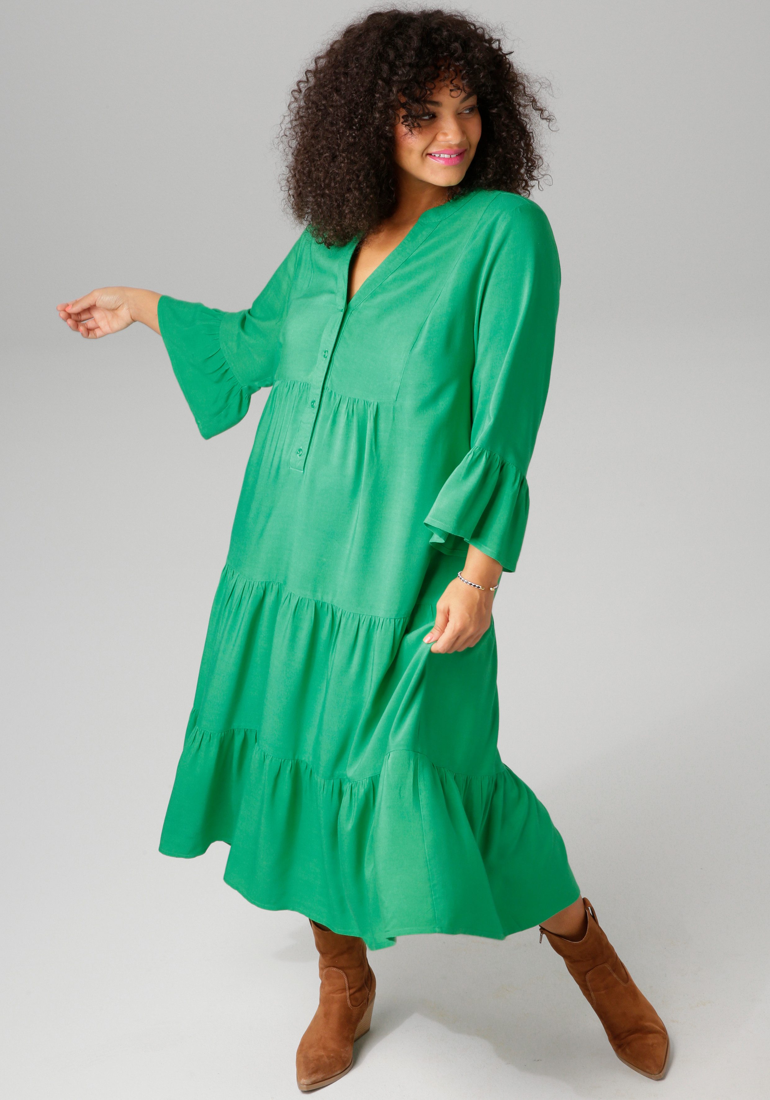 Aniston PLUS Midi-jurk In trendy kleuren - NIEUWE COLLECTIE