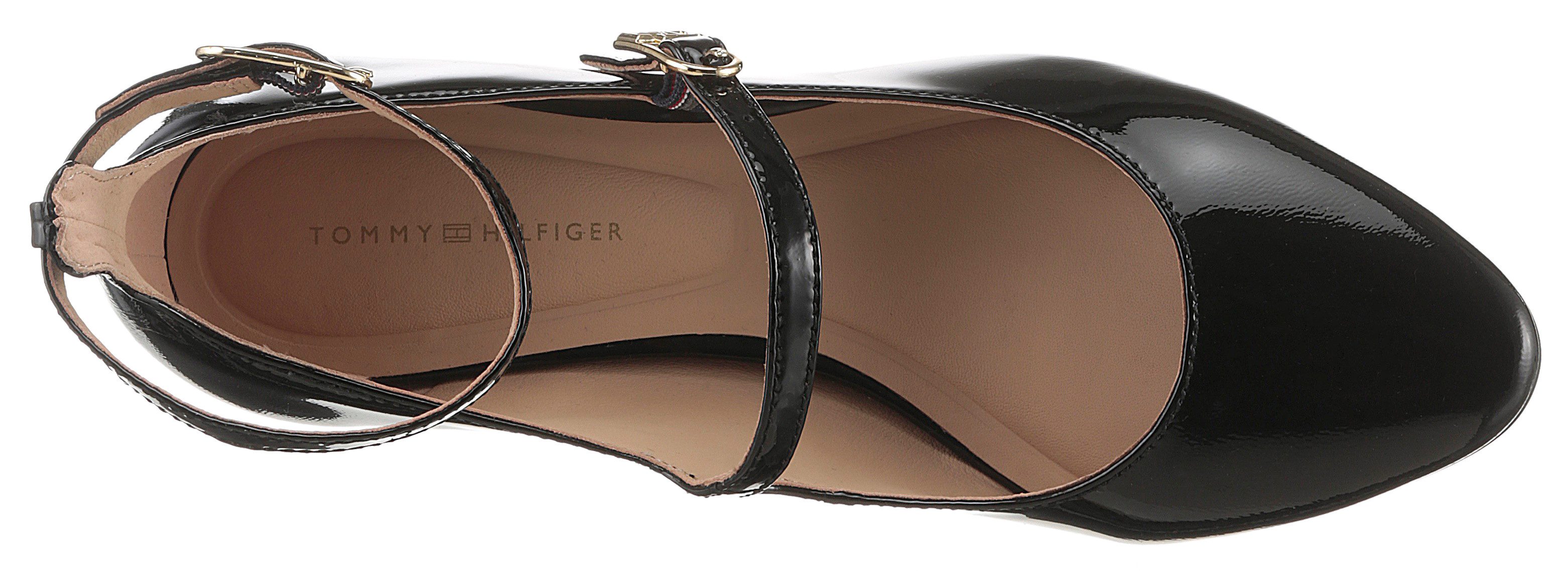 Tommy Hilfiger Gesppumps PUMP DOUBLE STRAP PATENT LEATHER hakken, avondschoen, feest schoen, th-sieraal, smalle vorm