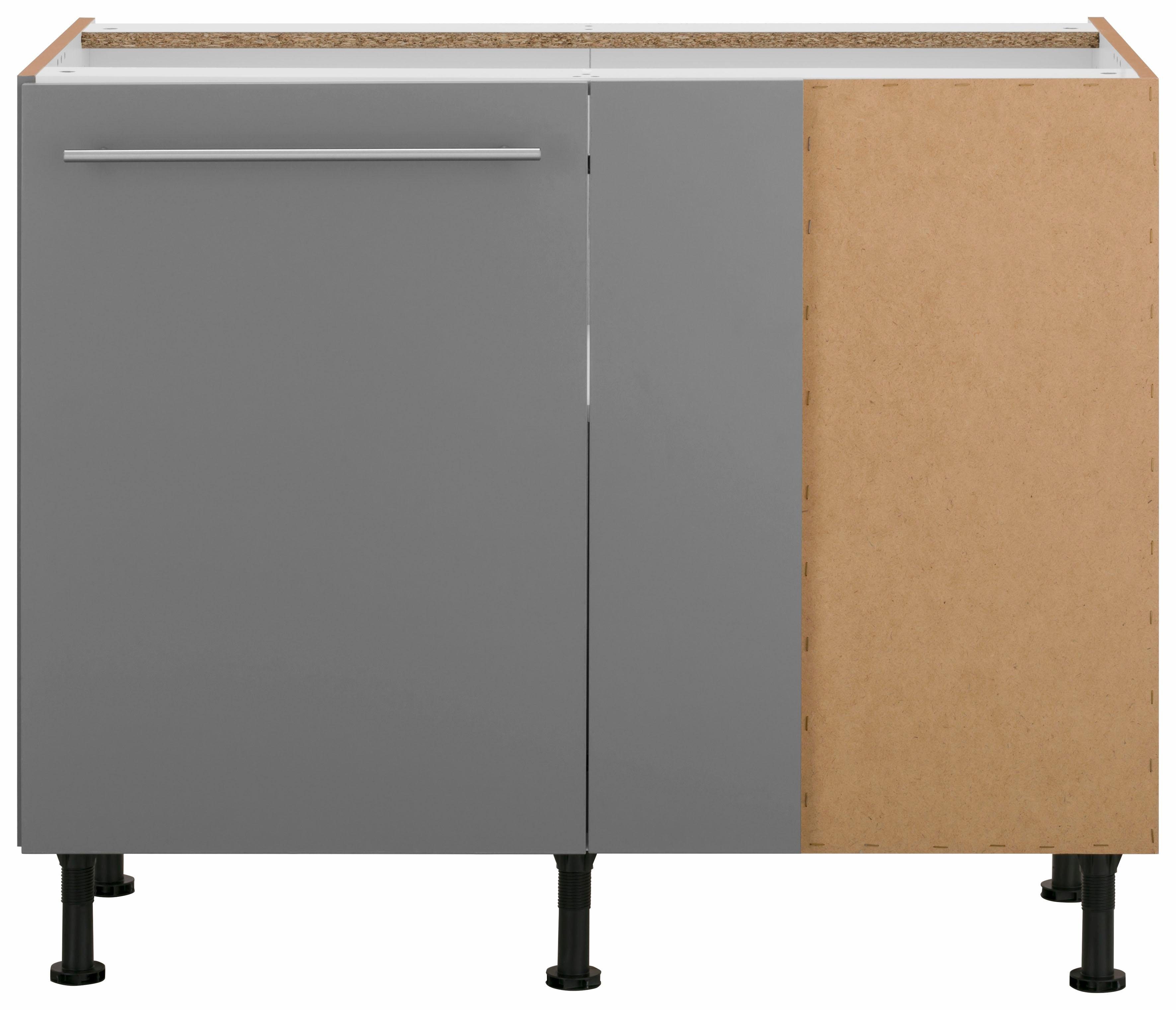 OPTIFIT Hoekonderkast Bern 100 cm breed, met 1 deur met in hoogte verstelbare poten, met metalen greep