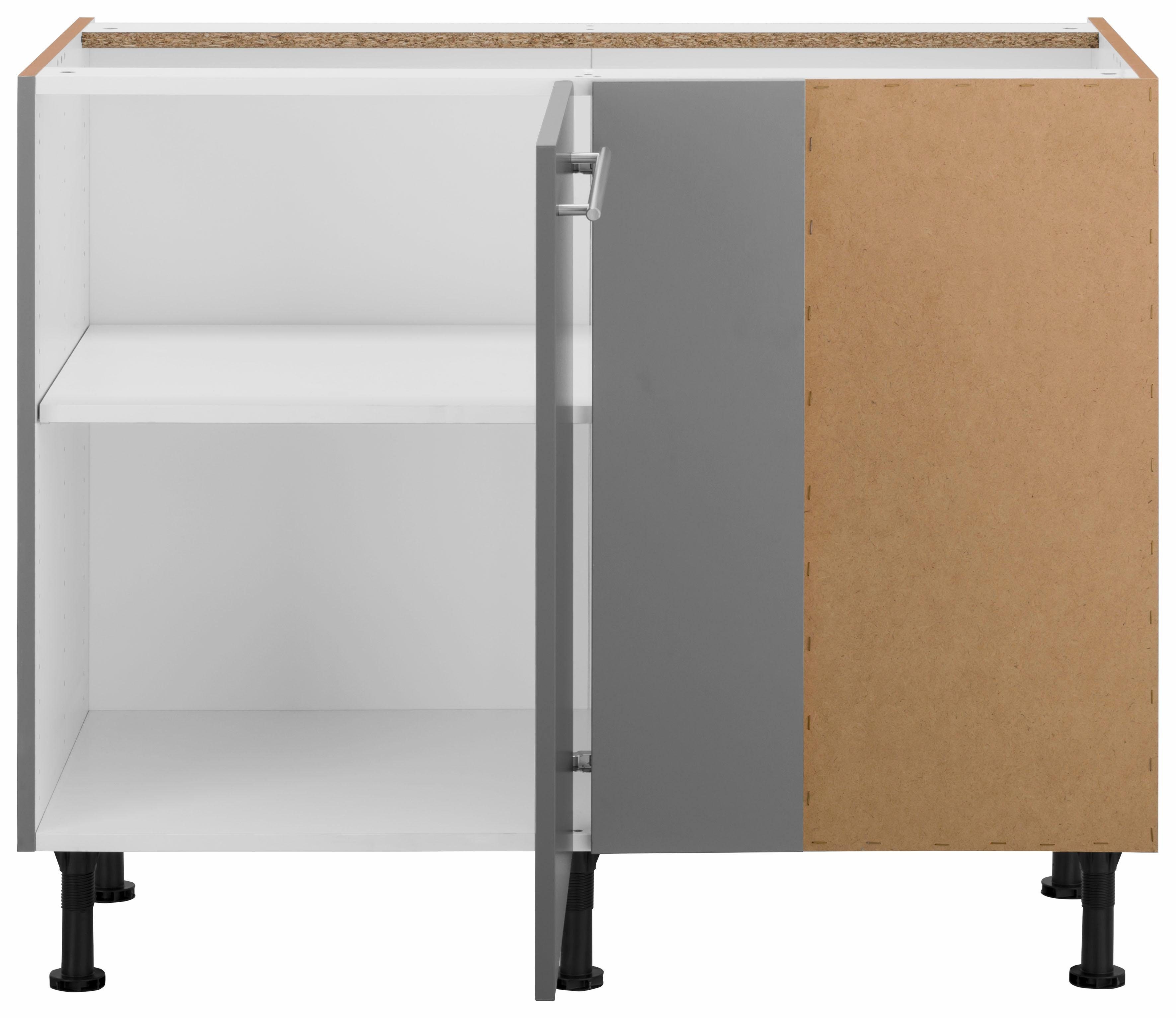 OPTIFIT Hoekonderkast Bern 100 cm breed, met 1 deur met in hoogte verstelbare poten, met metalen greep