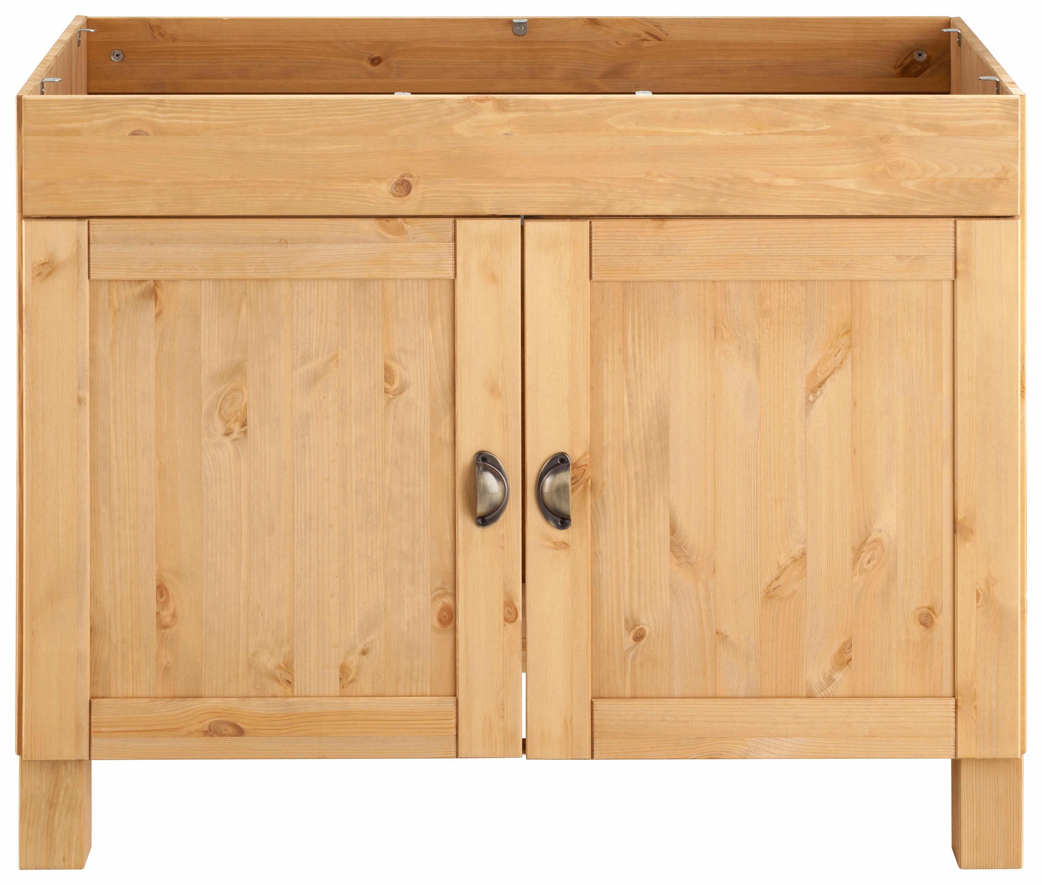 Home affaire Gootsteenkast Oslo 100 cm breed, inclusief inbouwspoelbak van edelstaal, van grenen