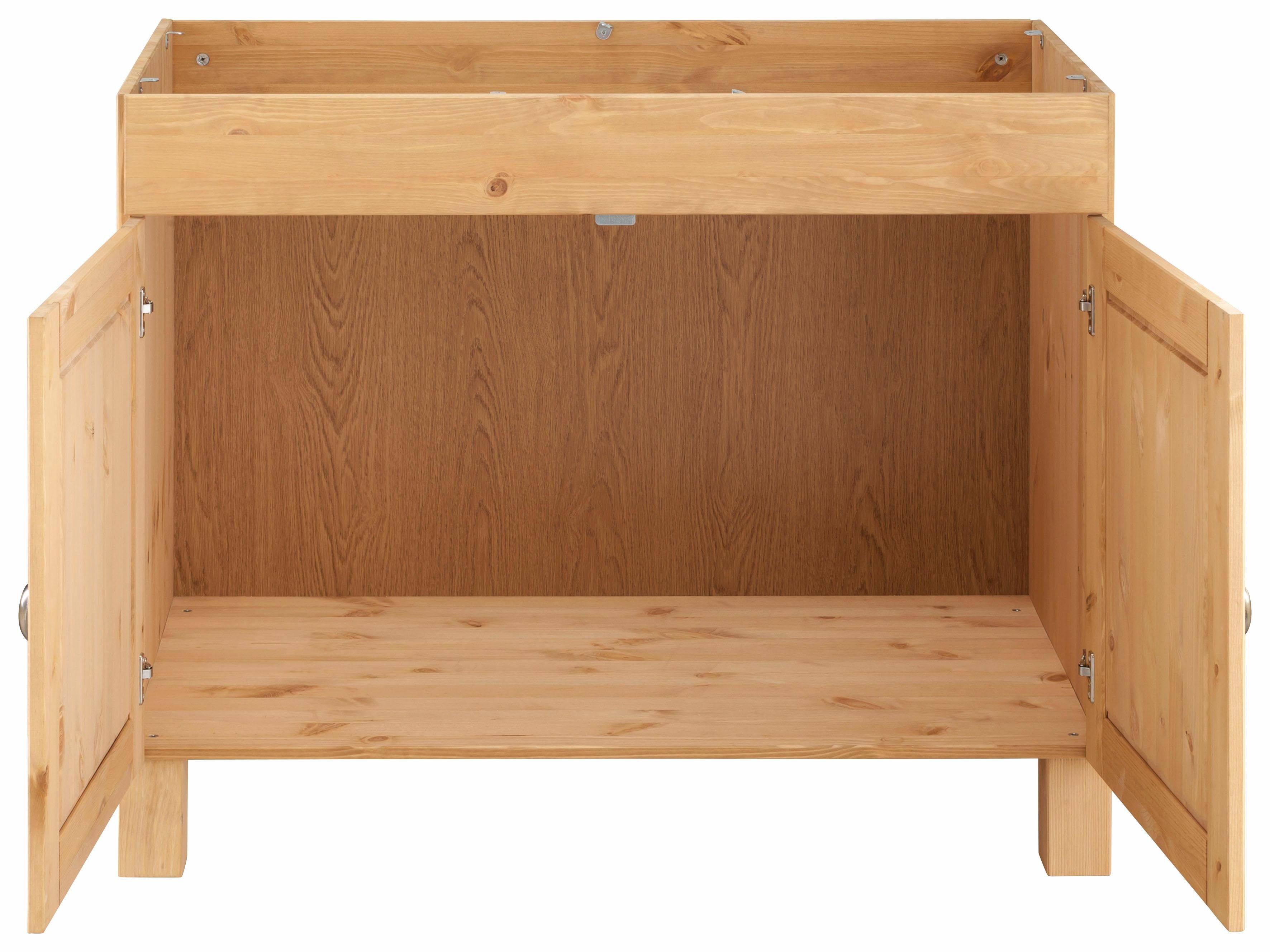 Home affaire Gootsteenkast Oslo 100 cm breed, inclusief inbouwspoelbak van edelstaal, van grenen