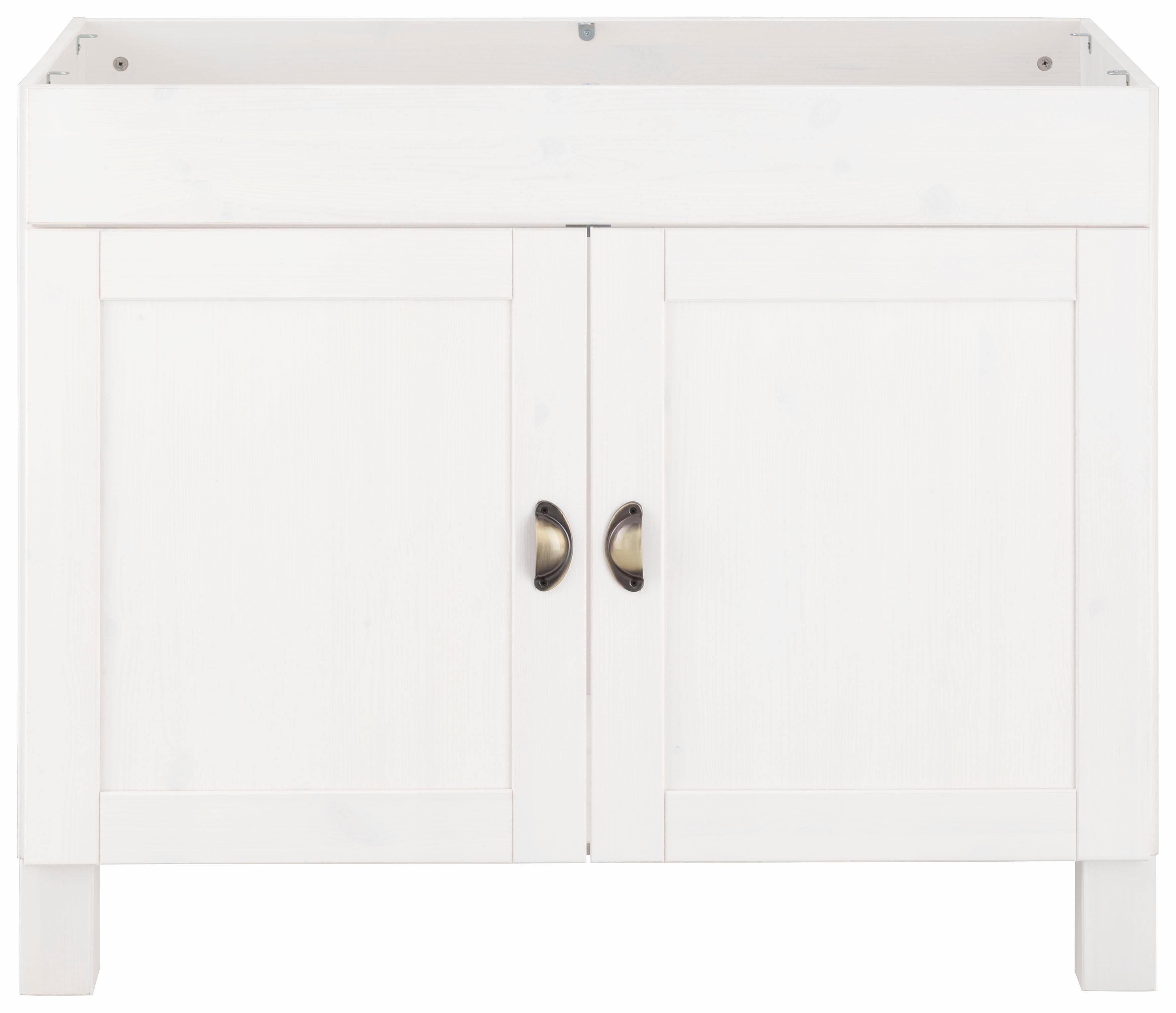 Home affaire Gootsteenkast Oslo 100 cm breed, inclusief inbouwspoelbak van edelstaal, van grenen