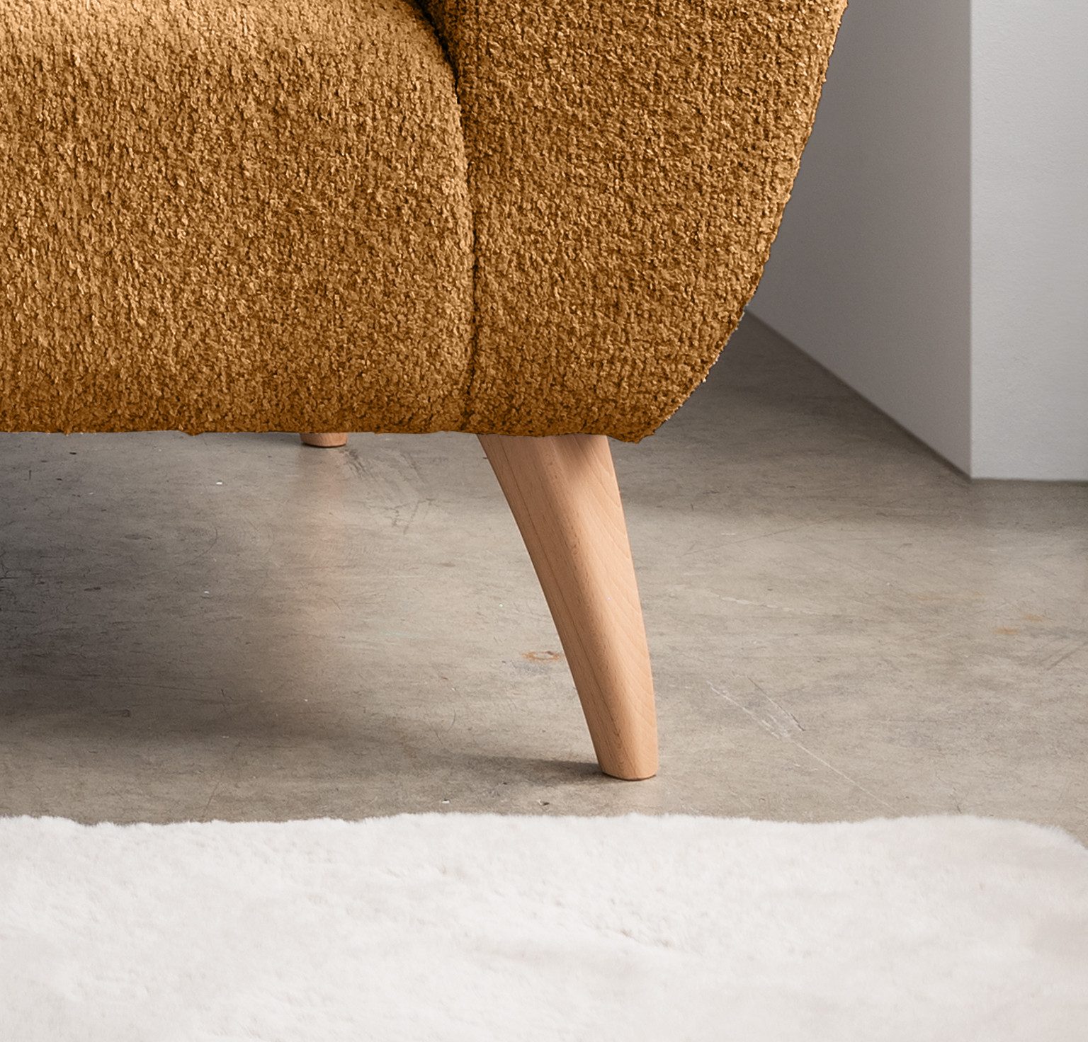 INOSIGN 2-zitsbank twee verschillende pootkleuren naar keuze