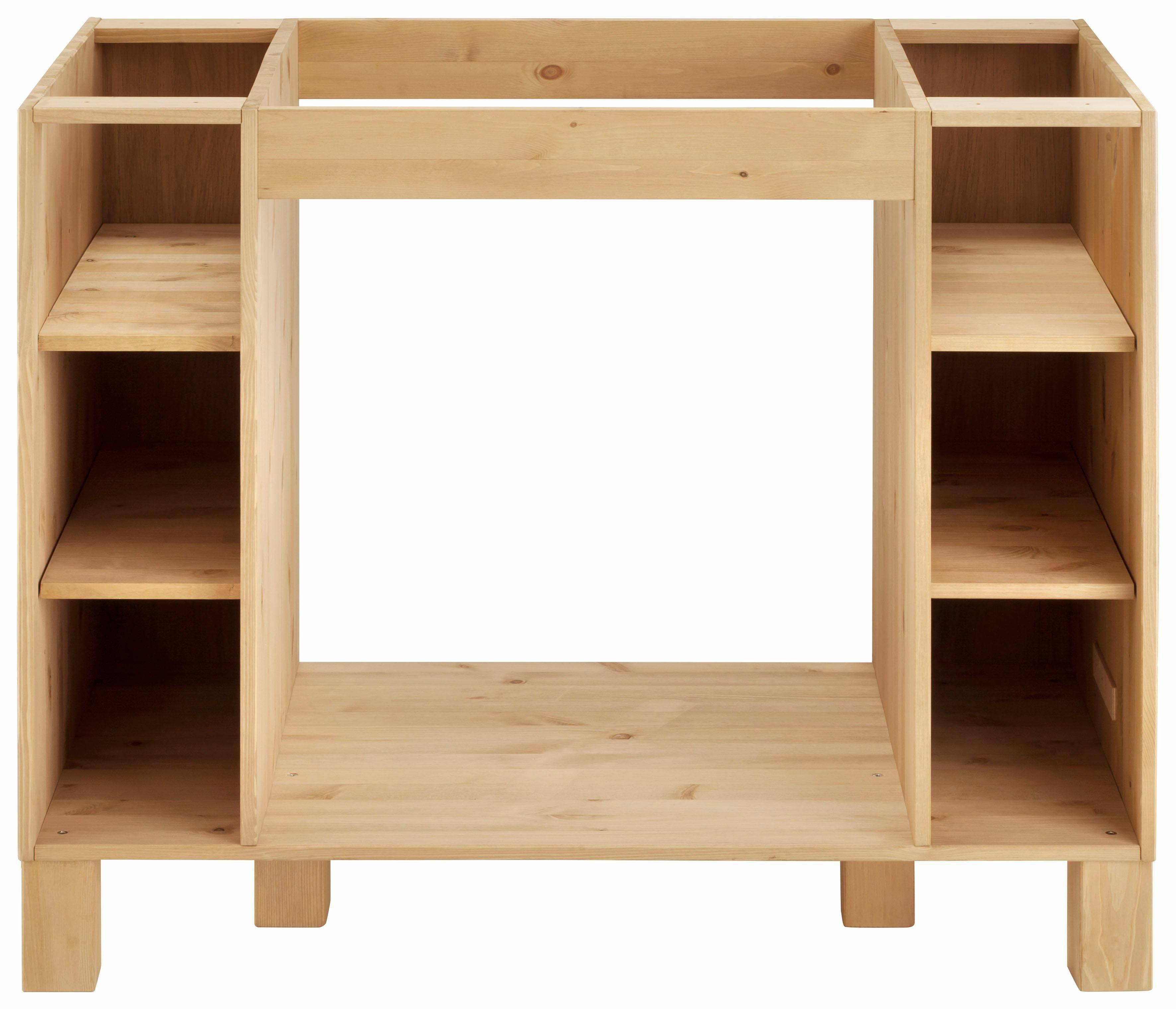 Home affaire Ombouwkast voor oven Oslo 100 cm breed, van massief grenen, zonder werkblad, met 6 vakken