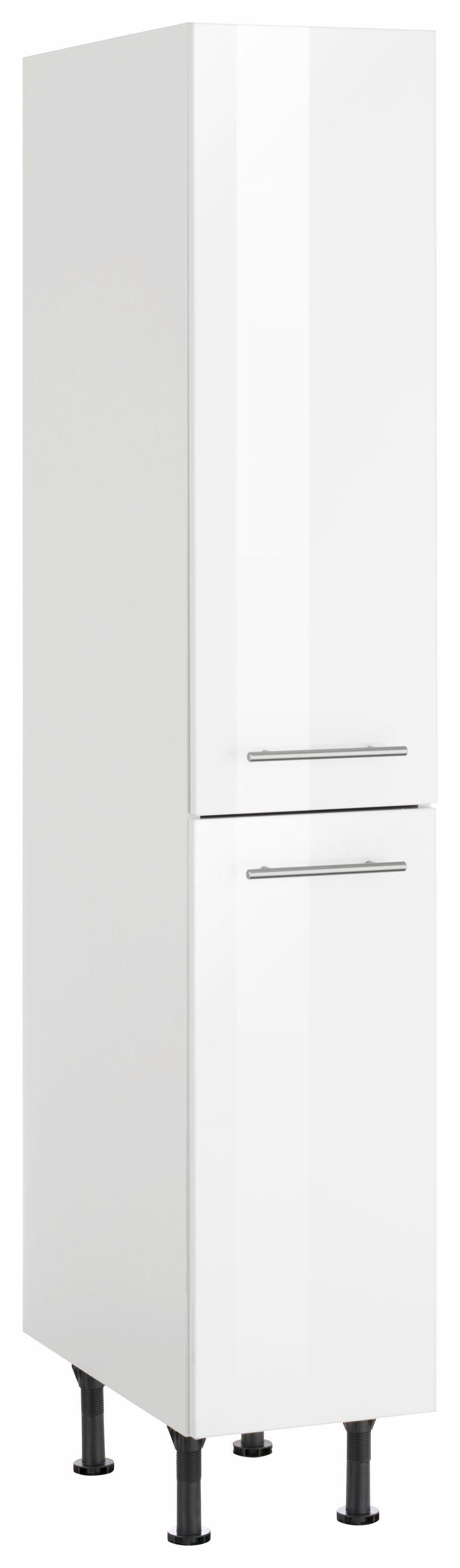 OPTIFIT Apothekerskast Bern 30 cm breed, 176 cm hoog, in hoogte verstelbare stelpootjes, metalen grepen opbergkasten wit
