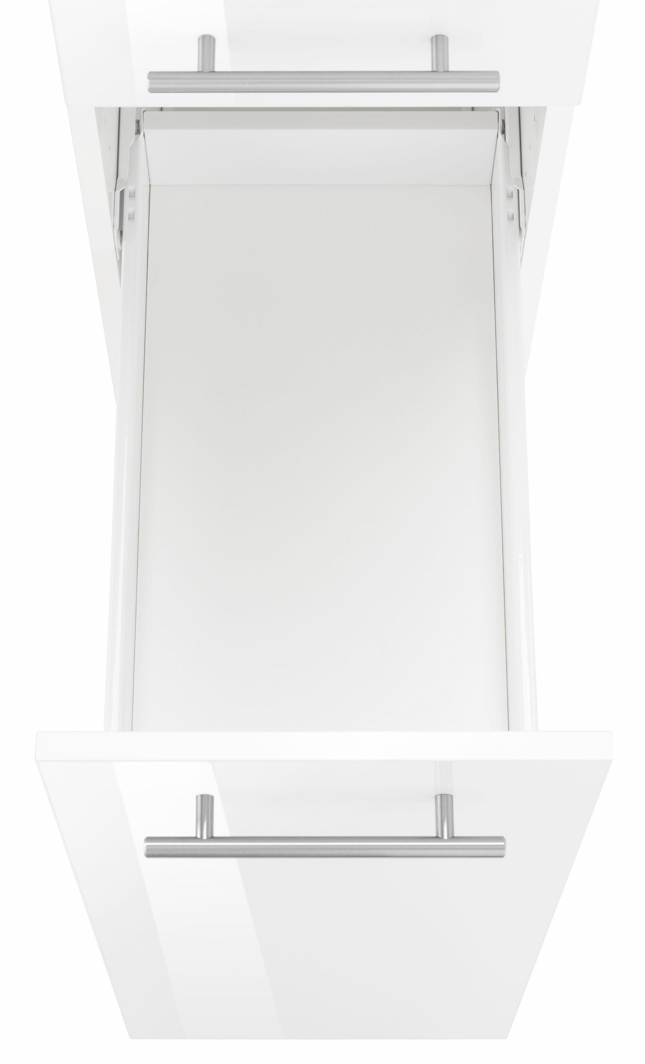 OPTIFIT Apothekerskast Bern 30 cm breed, 176 cm hoog, in hoogte verstelbare stelpootjes, metalen grepen
