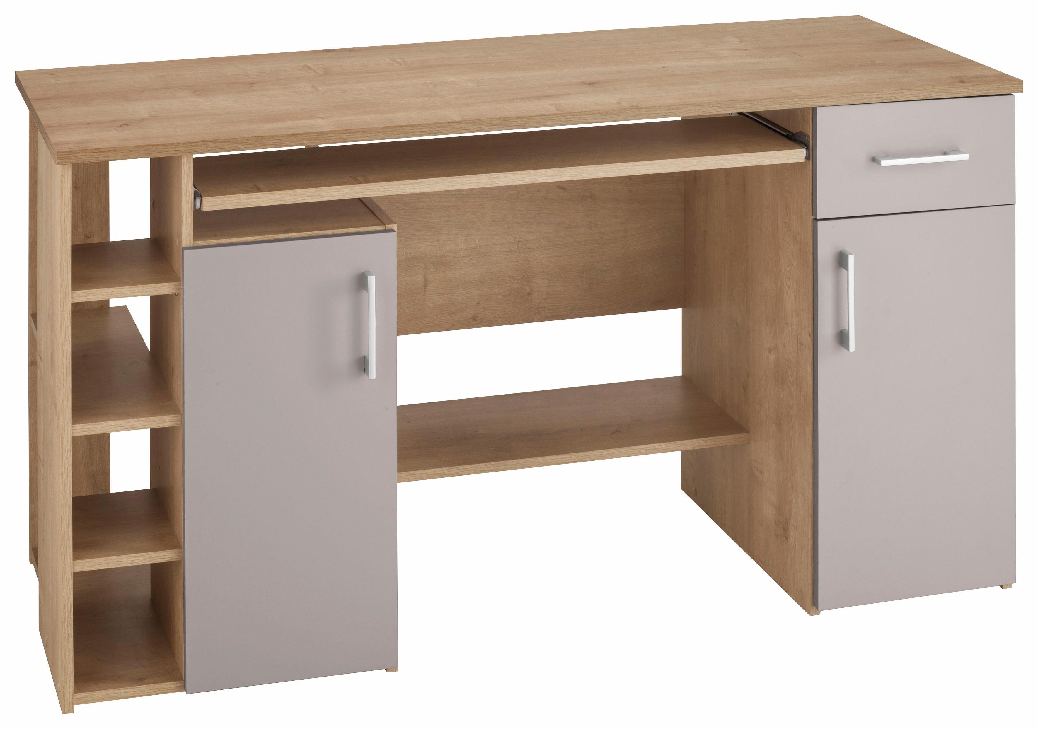 VOGL Möbelfabrik Bureau Tim met zijopen vakken & toetsenborduitrekking,