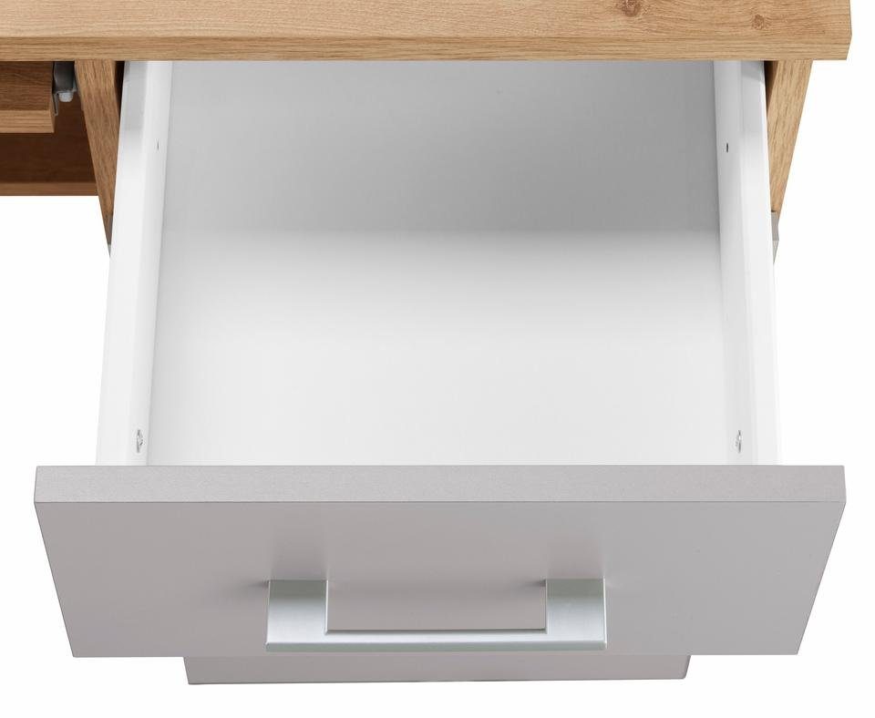 VOGL Möbelfabrik Bureau Tim met zijopen vakken & toetsenborduitrekking,