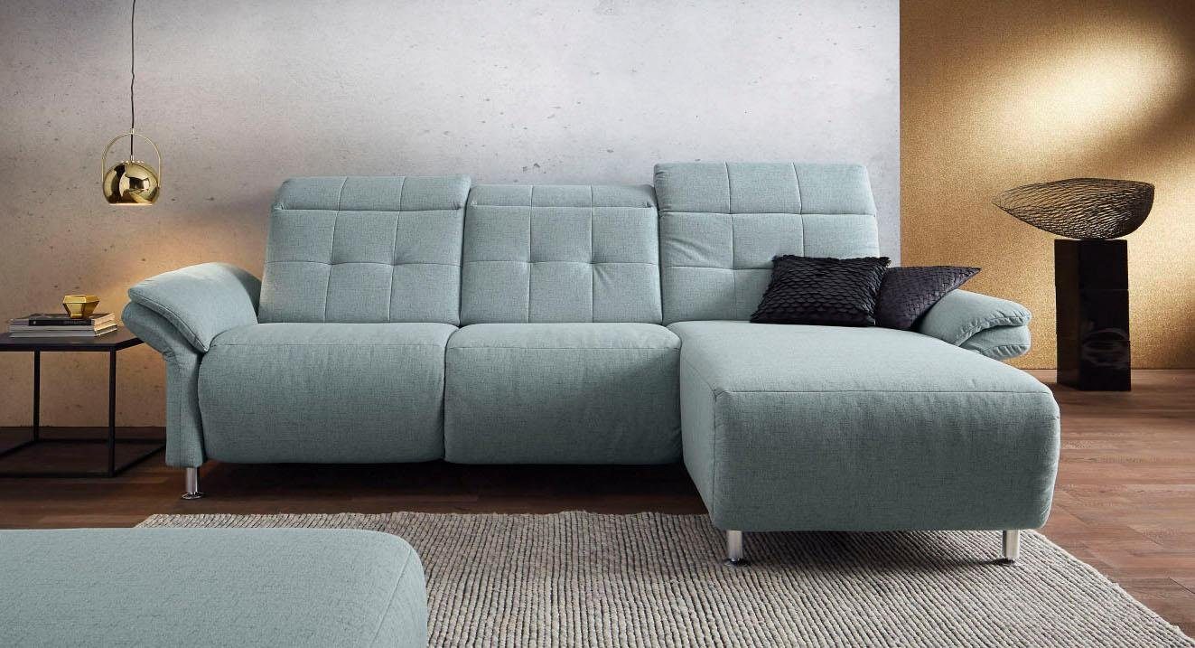 Places of Style Zithoek Manhattan U-vorm bank met elektrische relaxfunctie, verstelbare armleuningen