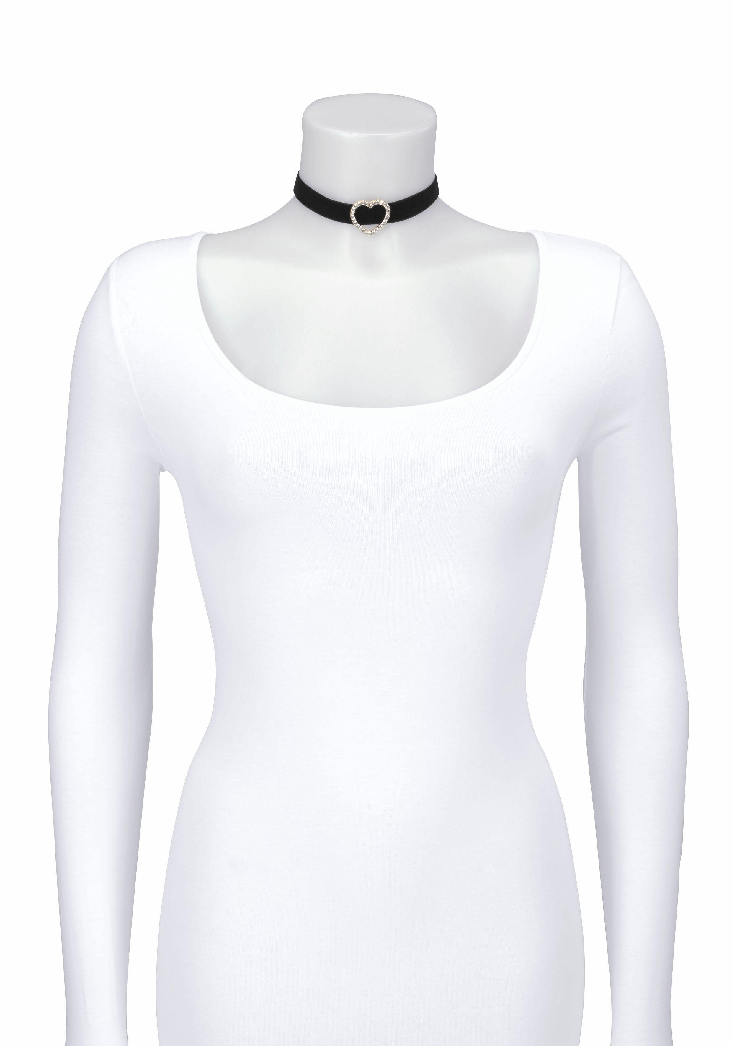 Firetti Choker Van zwart fluweel met hartelement (1-delig)