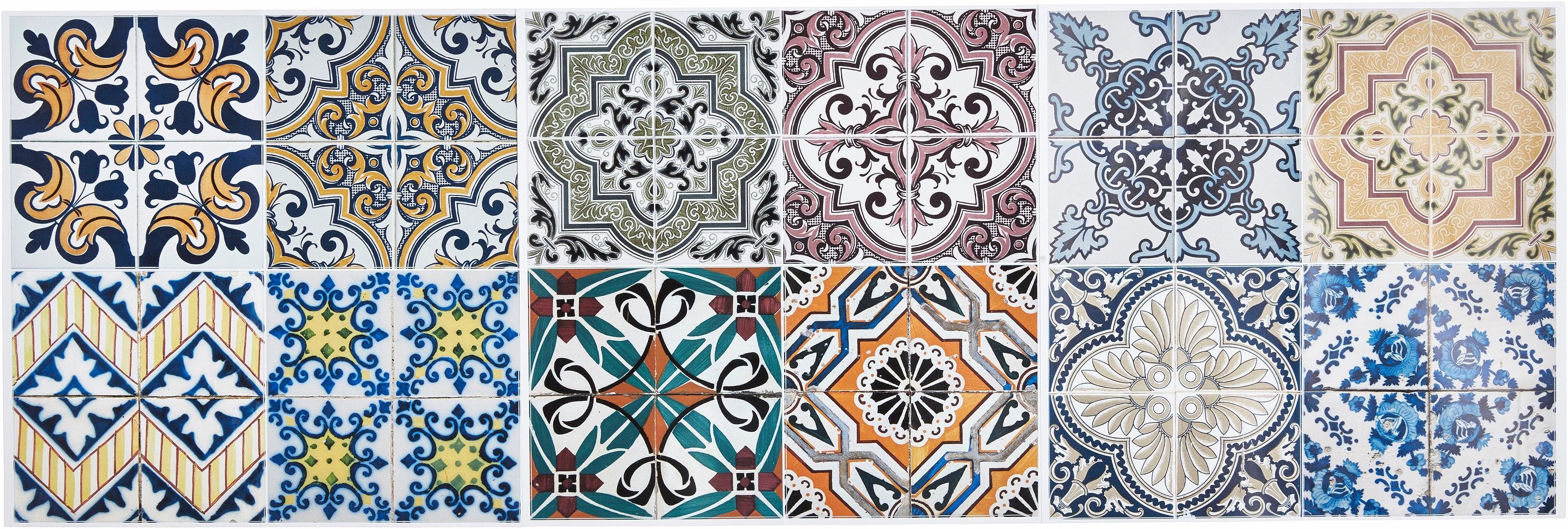 Home affaire Tegelsticker Ornamenten Stickertegels, zelfklevend, stickers, 12-delige set (12 stuks)