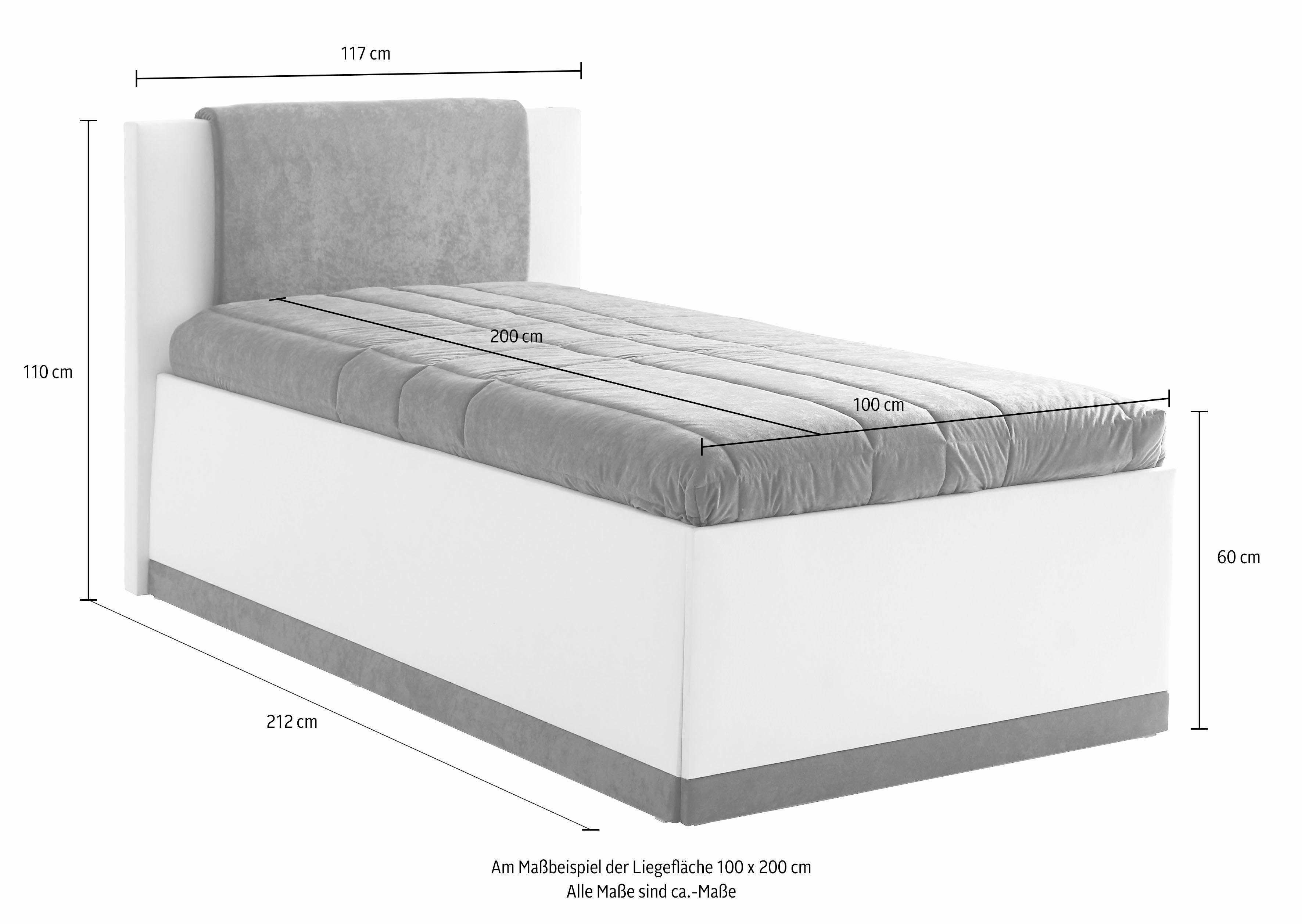 Westfalia Polsterbetten Gestoffeerd bed met bedkist en sprei