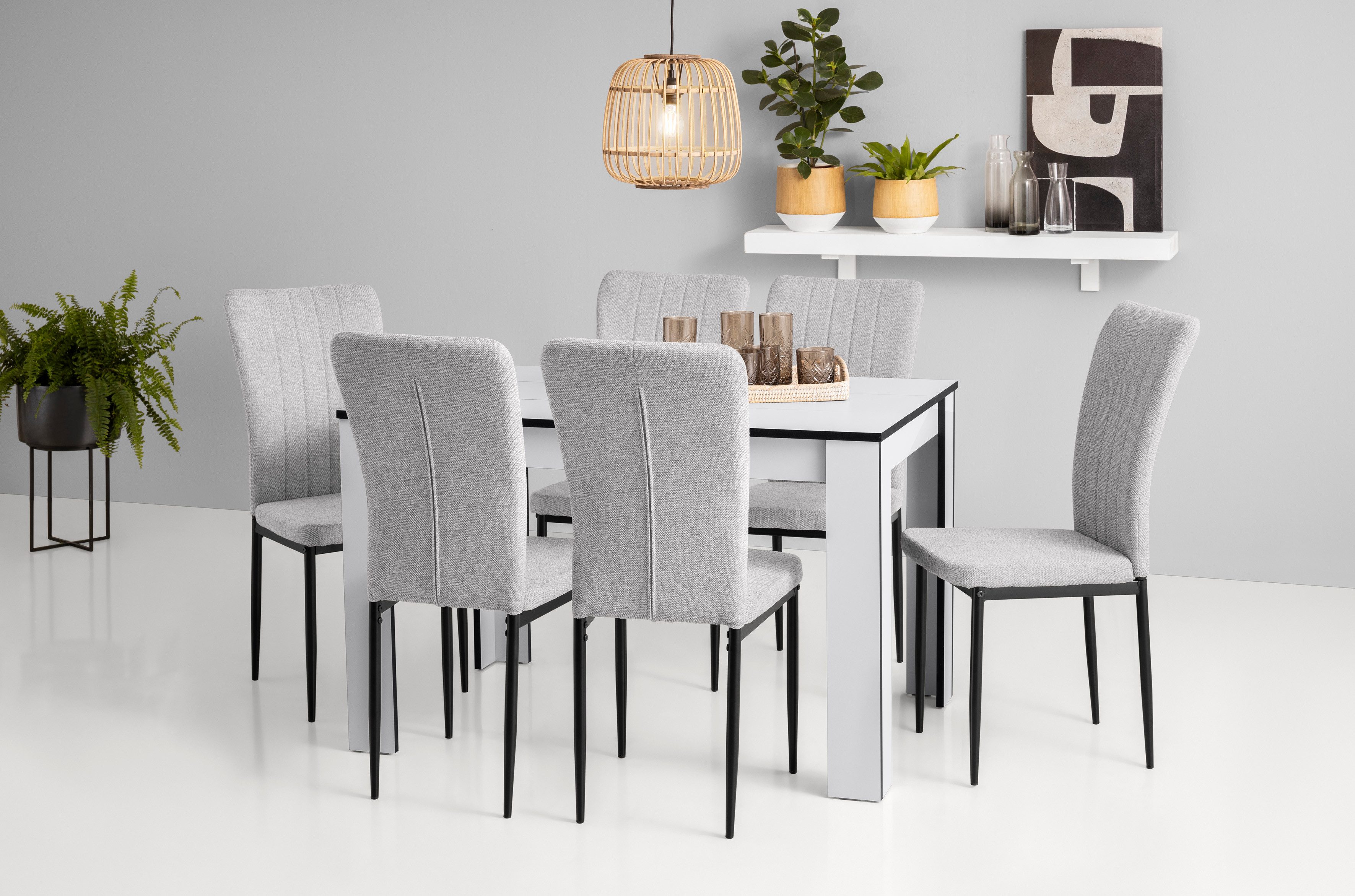Home affaire Stoel met 4 poten Bergamo (set)