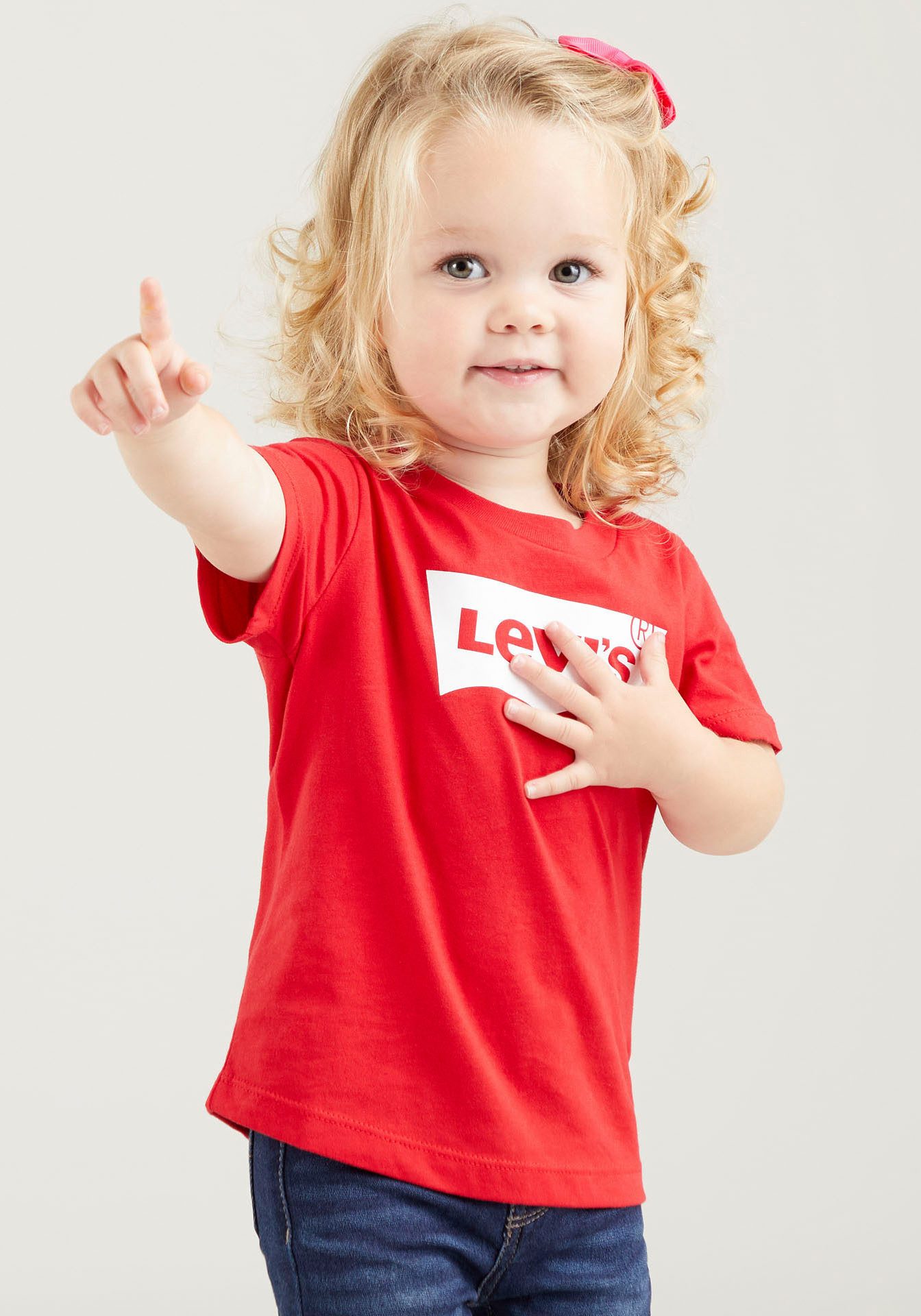 Levi's Kidswear T-shirt Batwing tee Baby uniseks jongens t-shirts maat 12M (80) rood
