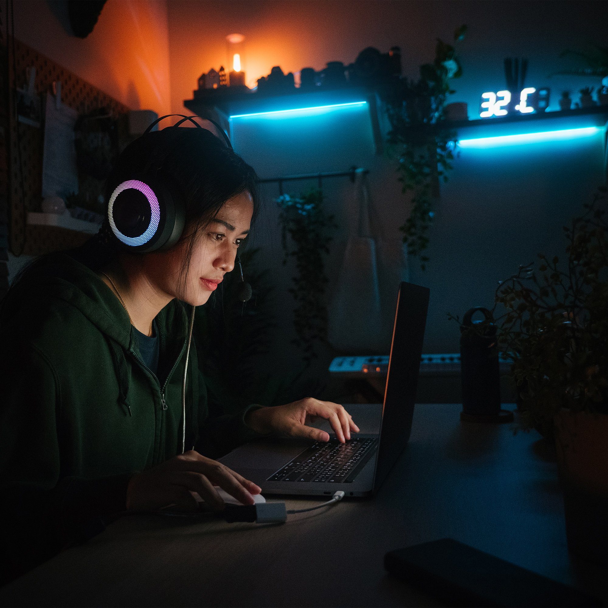 B.K.Licht Led-strip LED strip 3m, siliconen gecoat, RGB, afstandsbediening, zelfklevend