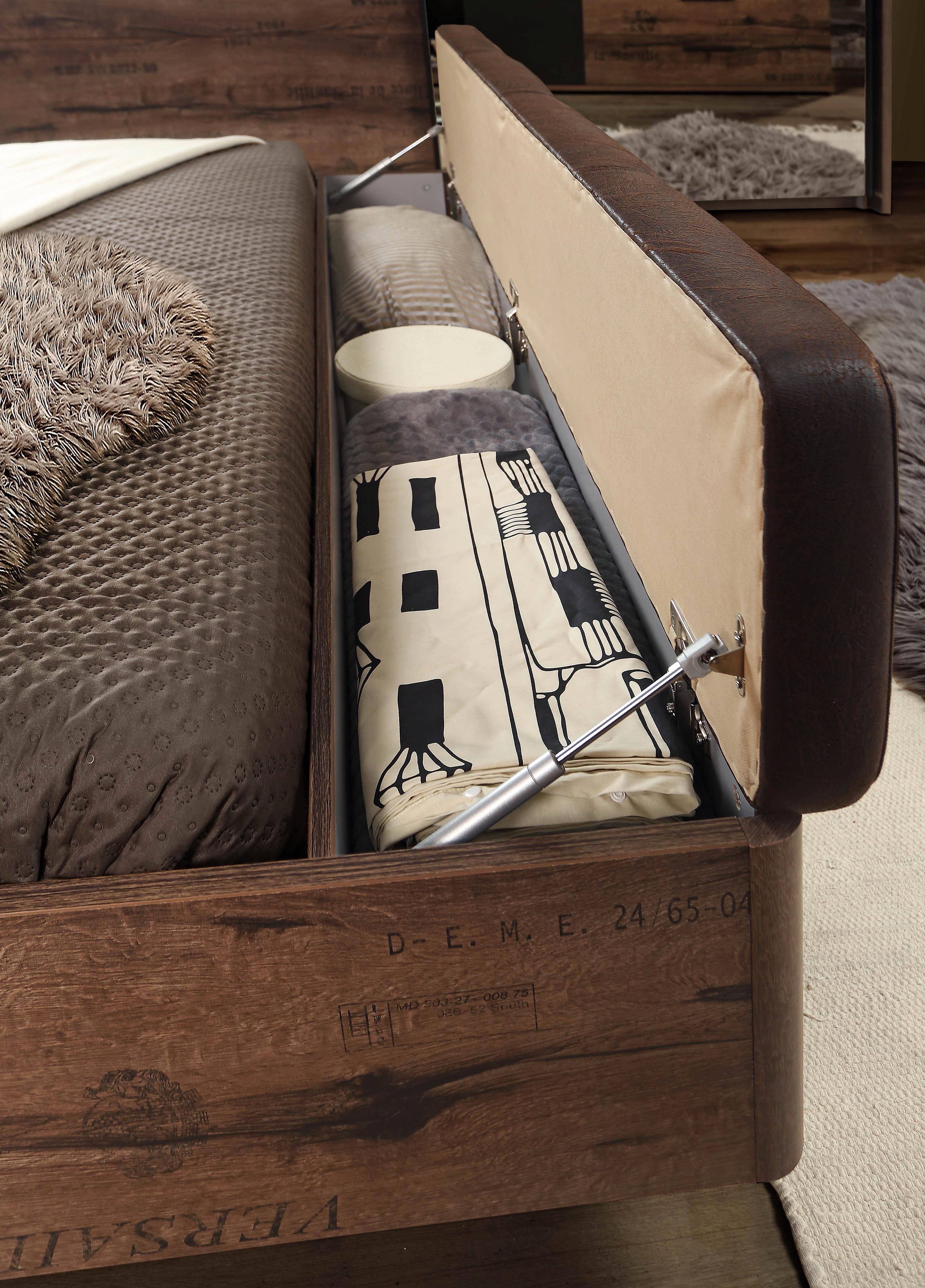 FORTE Bed Jacky, Belastbaarheid 250 KG, Opbergruimte