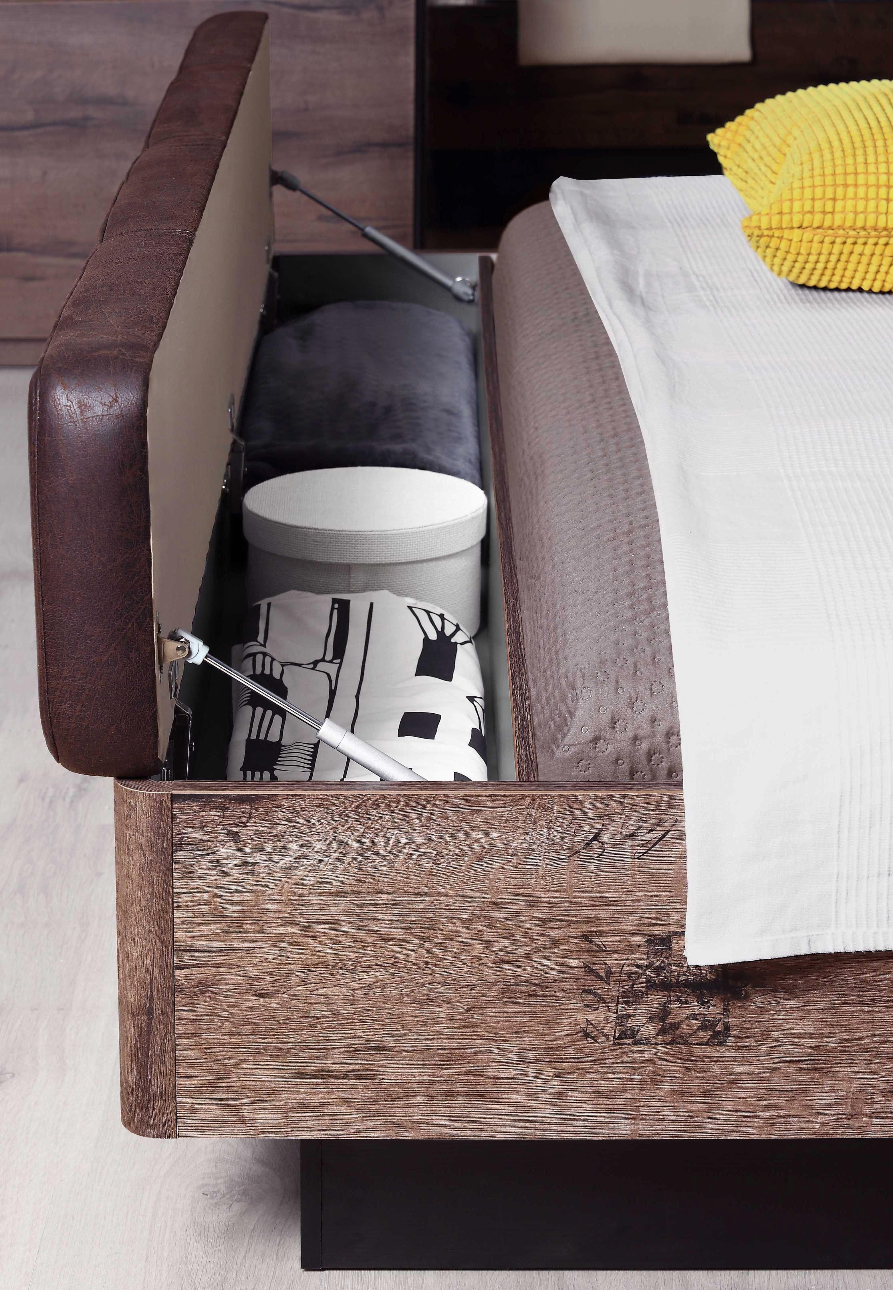 FORTE Bed Jacky, Belastbaarheid 250 KG, Opbergruimte