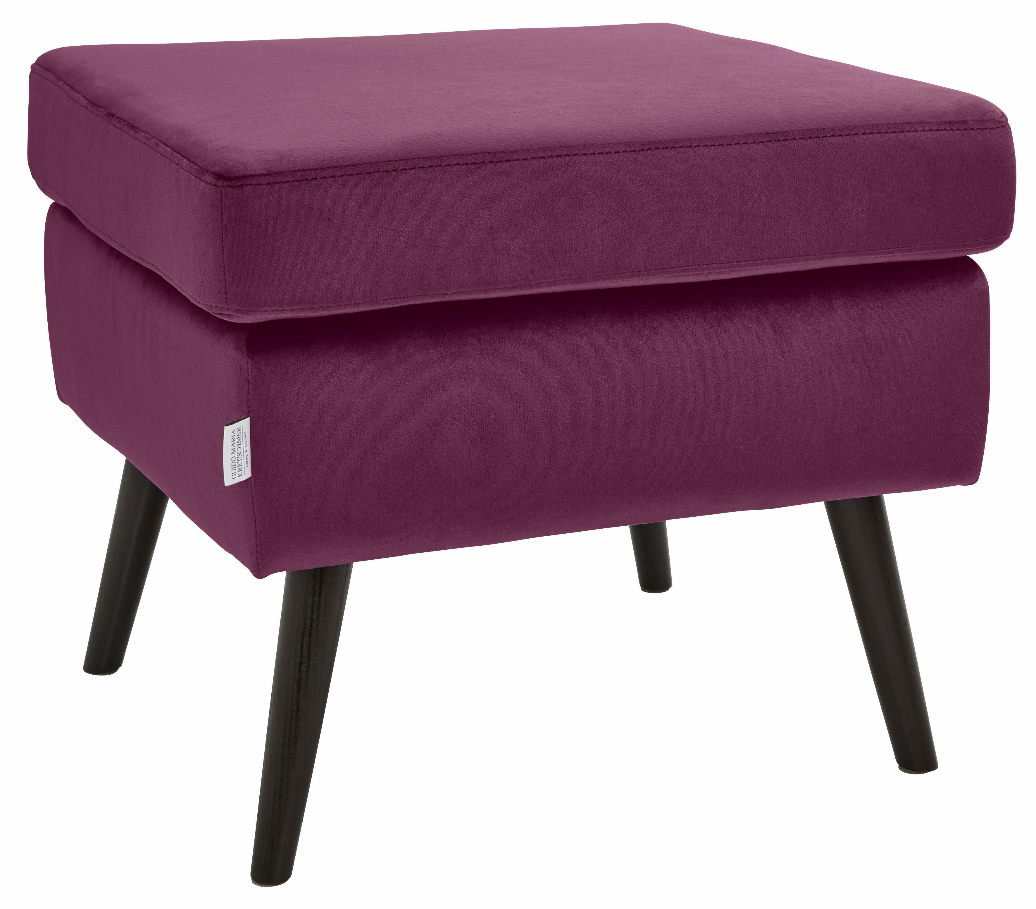 Guido Maria Kretschmer Home&Living Hocker Salla Overtrekstof ook in luxe-microvezel in imitatiebont-look